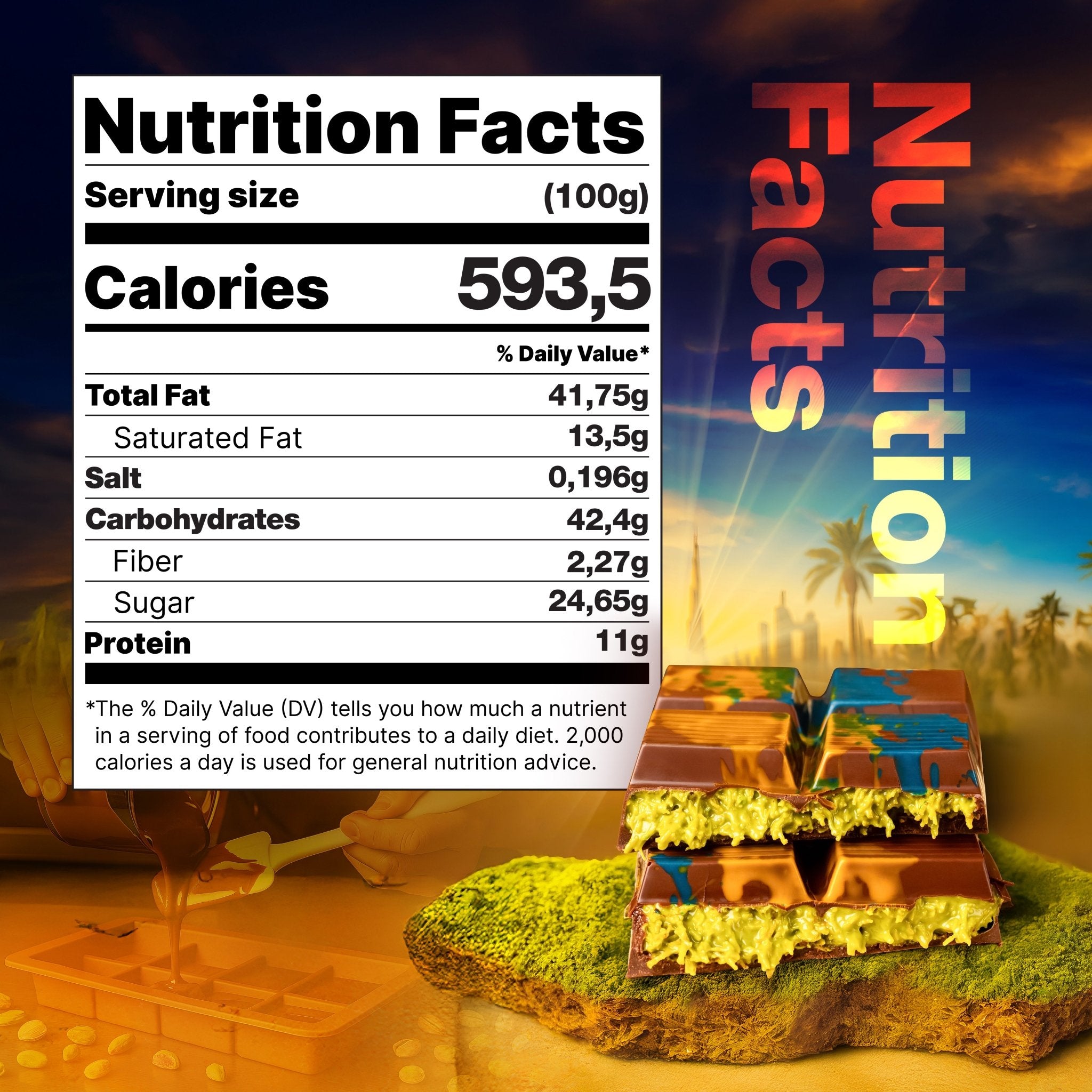 Petek 1942 Viral Dubai Chocolate Bar – Handmade Chocolate with Pistachio Cream and Roasted Kadaif 200g (7.05 oz) - Exporgin - Global Shopping Site