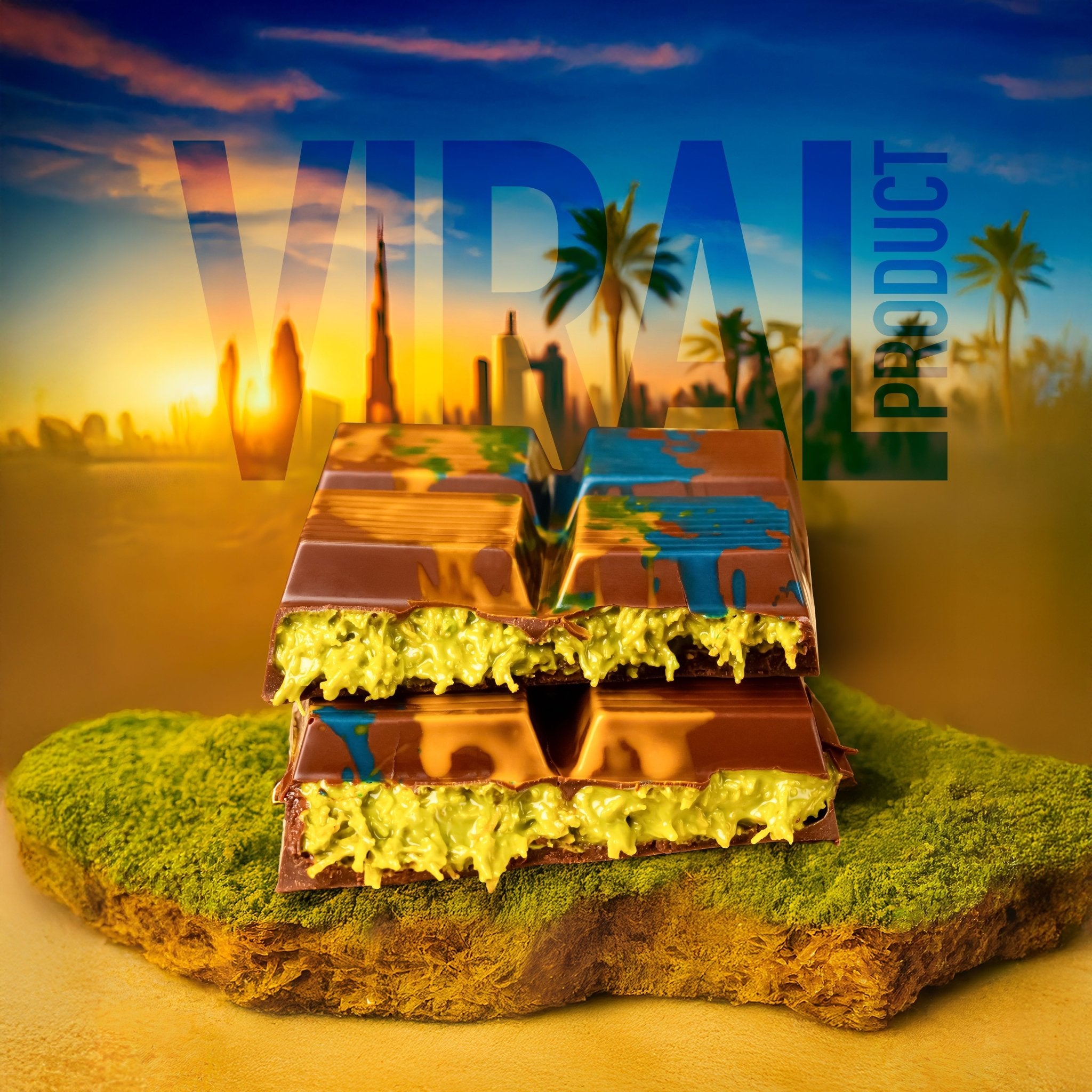 Petek 1942 Viral Dubai Chocolate Bar – Handmade Chocolate with Pistachio Cream and Roasted Kadaif 200g (7.05 oz) - Exporgin - Global Shopping Site