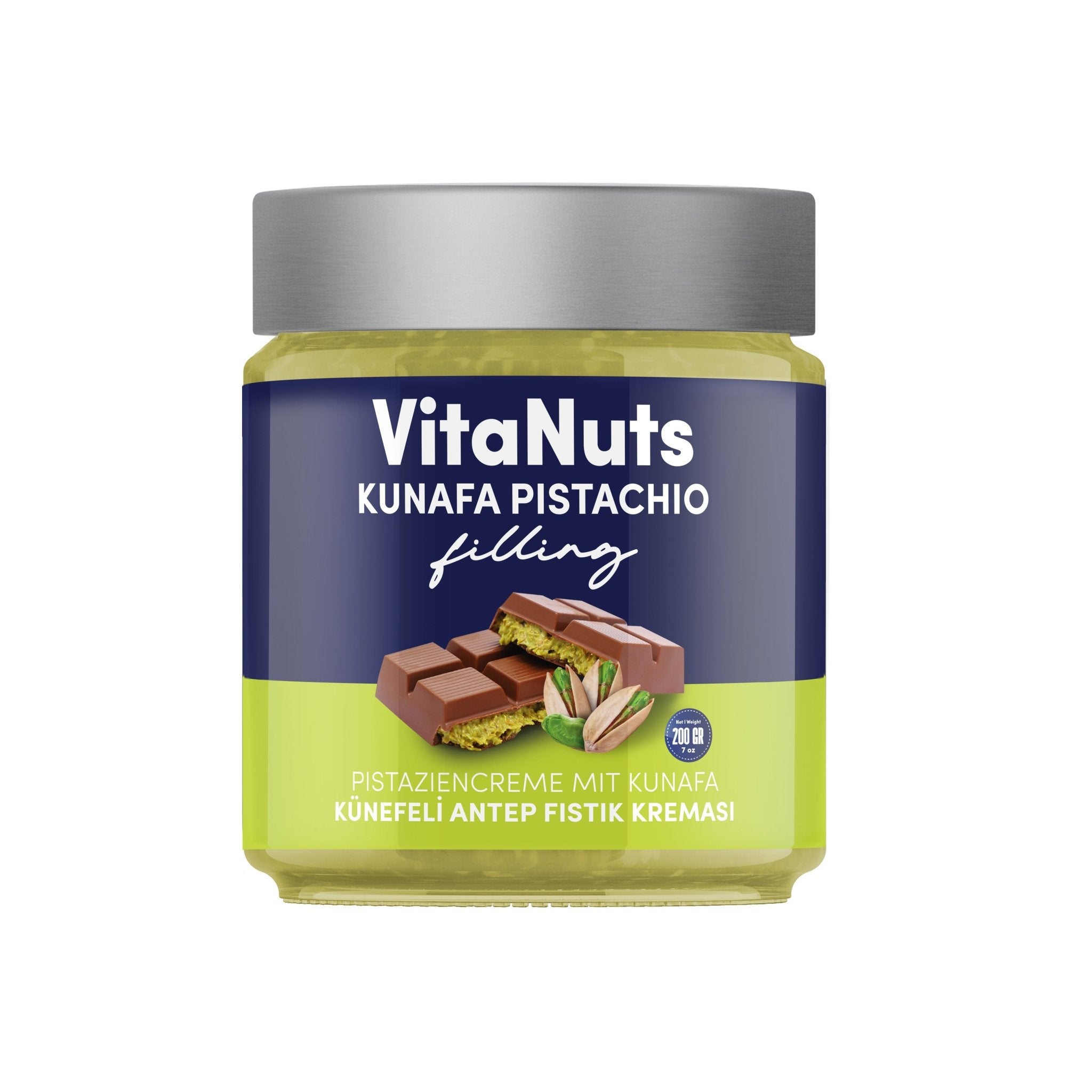 Pistafood Kunafa Pistachio Filling – Traditional Crunch & Cream 200g (7.05 oz) - Exporgin - Global Shopping Site