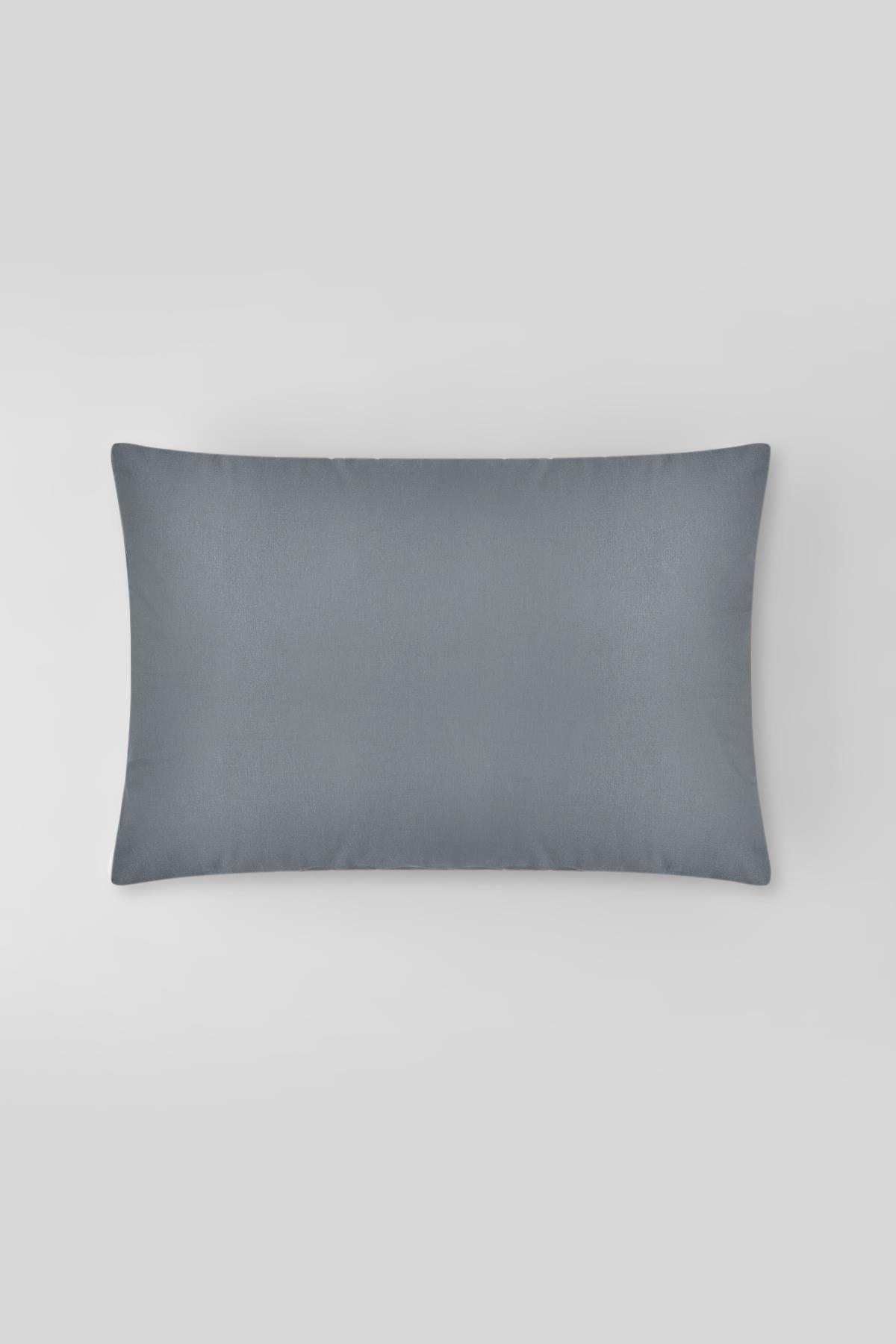 Plain 2-Piece Cotton Pillowcase 50X70 cm - Anthracite