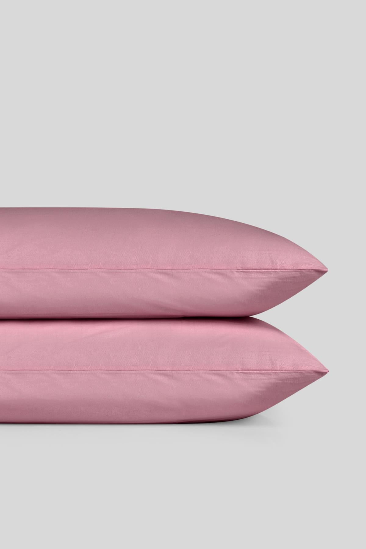 Plain 2-pack Cotton Pillowcase 50X70 cm - Pink