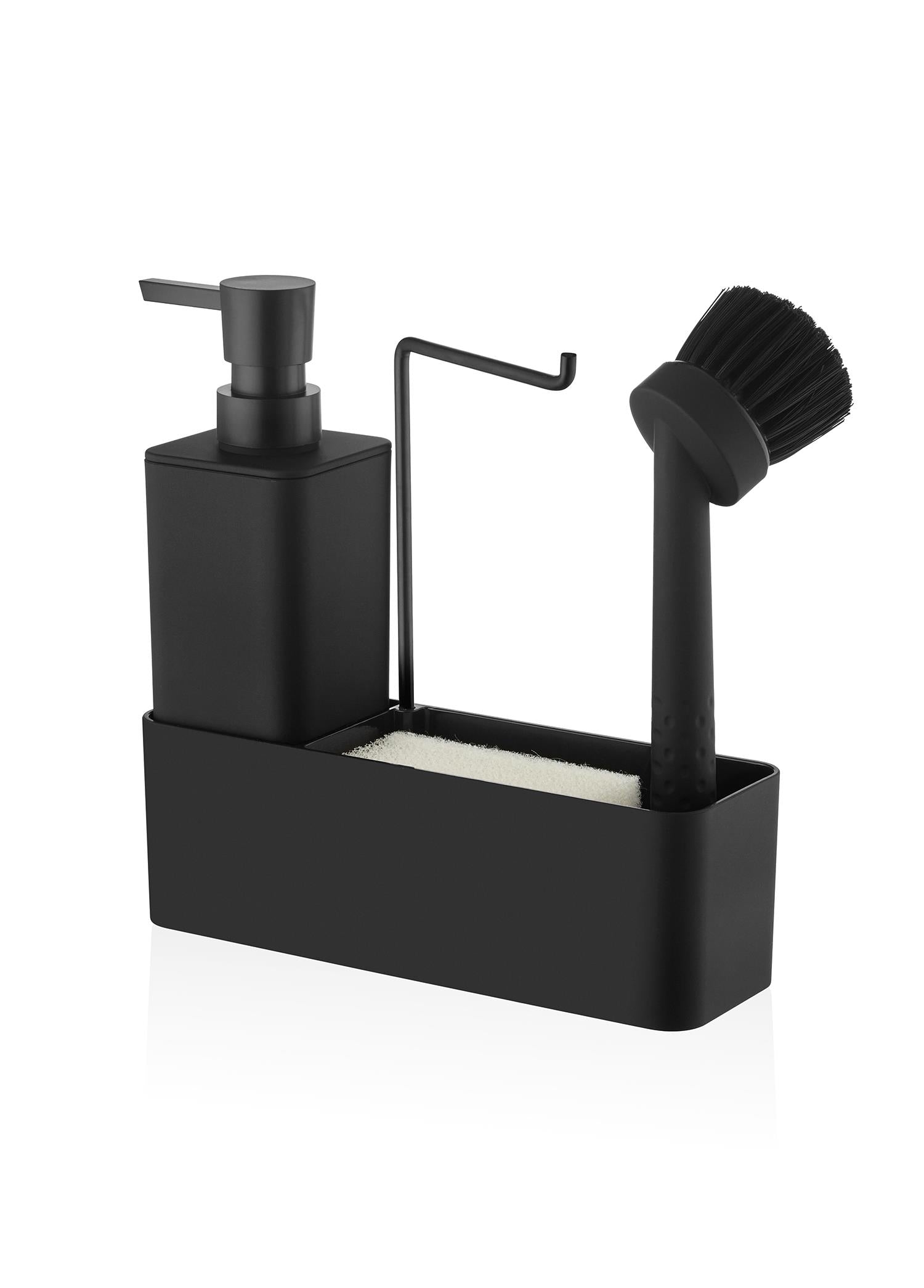 Plain Liquid Soap Dispenser Set Black