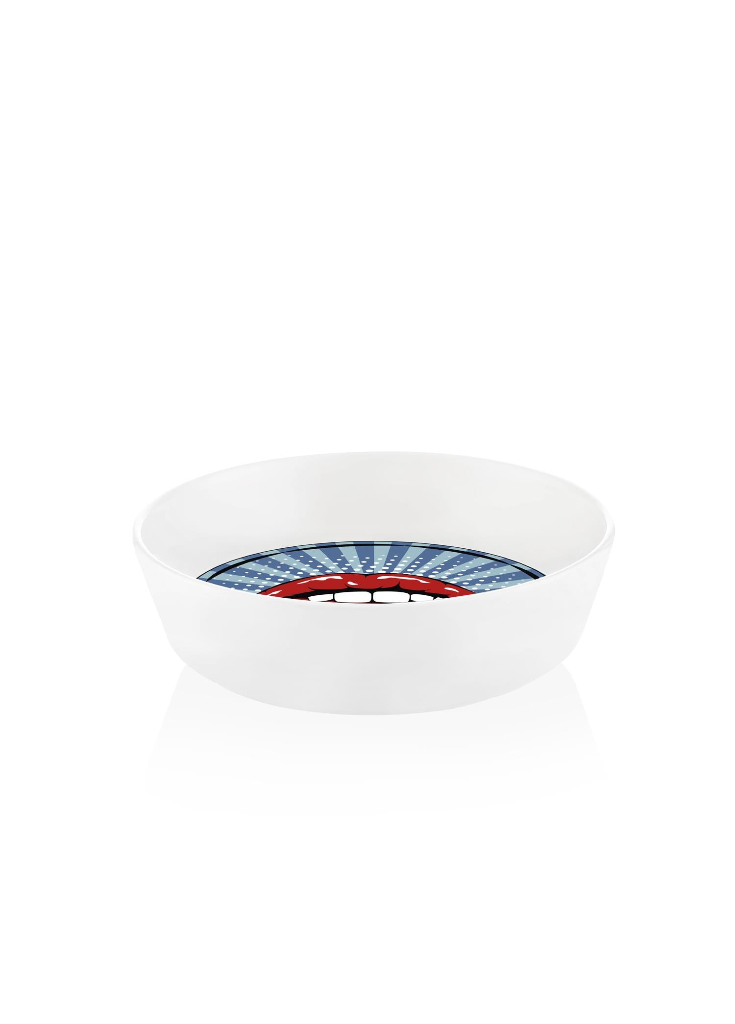 Popart Lips Salad Bowl Blue 23 x 6 cm