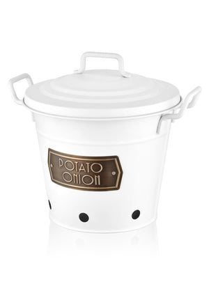 Potato Onion Bucket - White - Exporgin - Global Shopping Site
