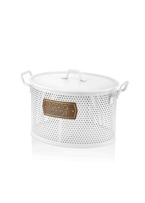Potato & Onion Container 2 Compartments White MGL0064 - Exporgin | Global Shopping Site