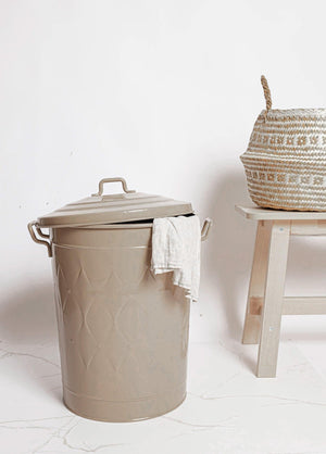 Prism – Laundry Basket Caramel – Galvanized Steel & Rust - Resistant – 60L (55x47x41 cm) - Exporgin | Türkiye Comes to You