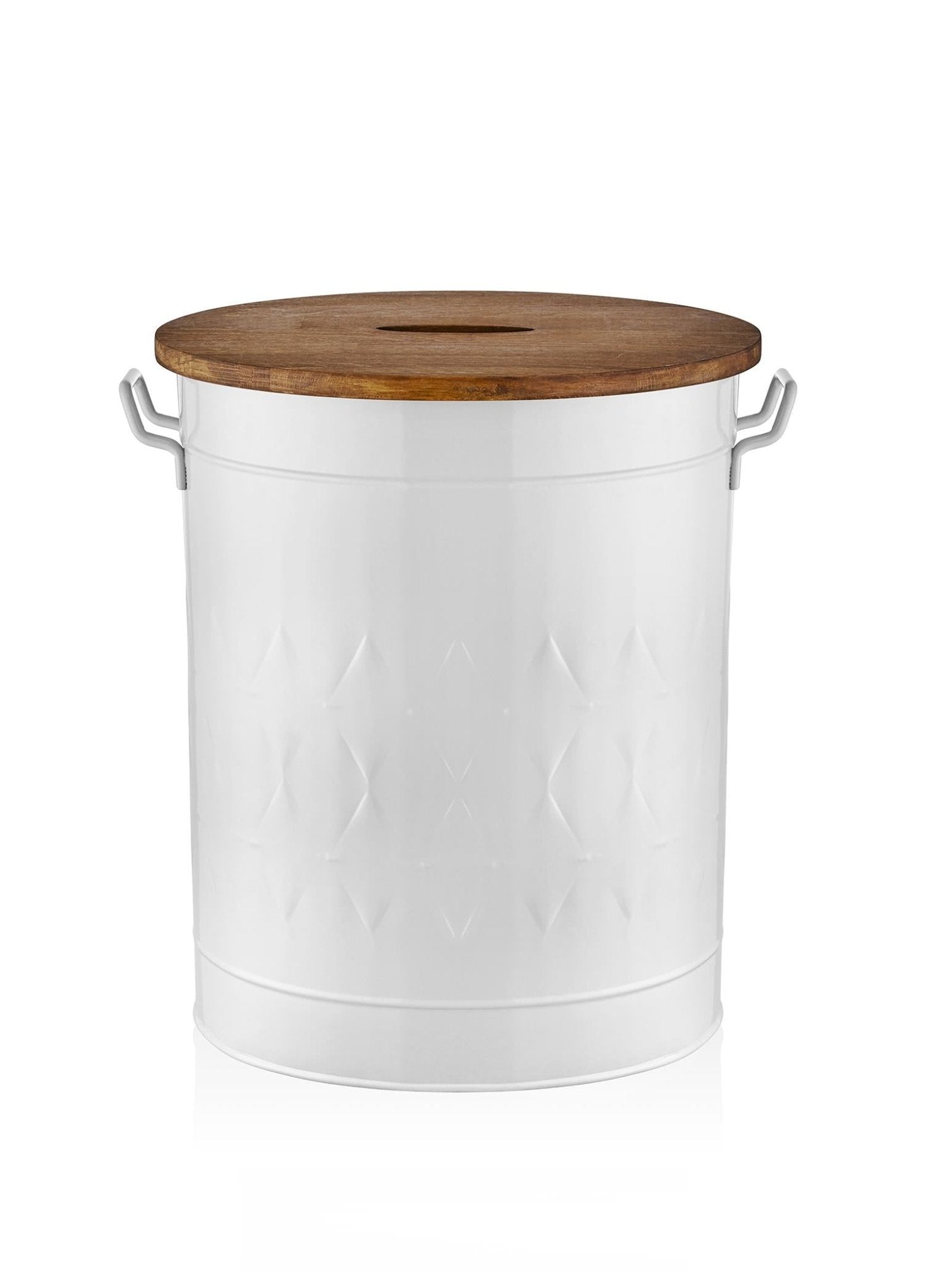 Prism Laundry Basket White 54x43x35 cm - Exporgin | Türkiye Comes to You