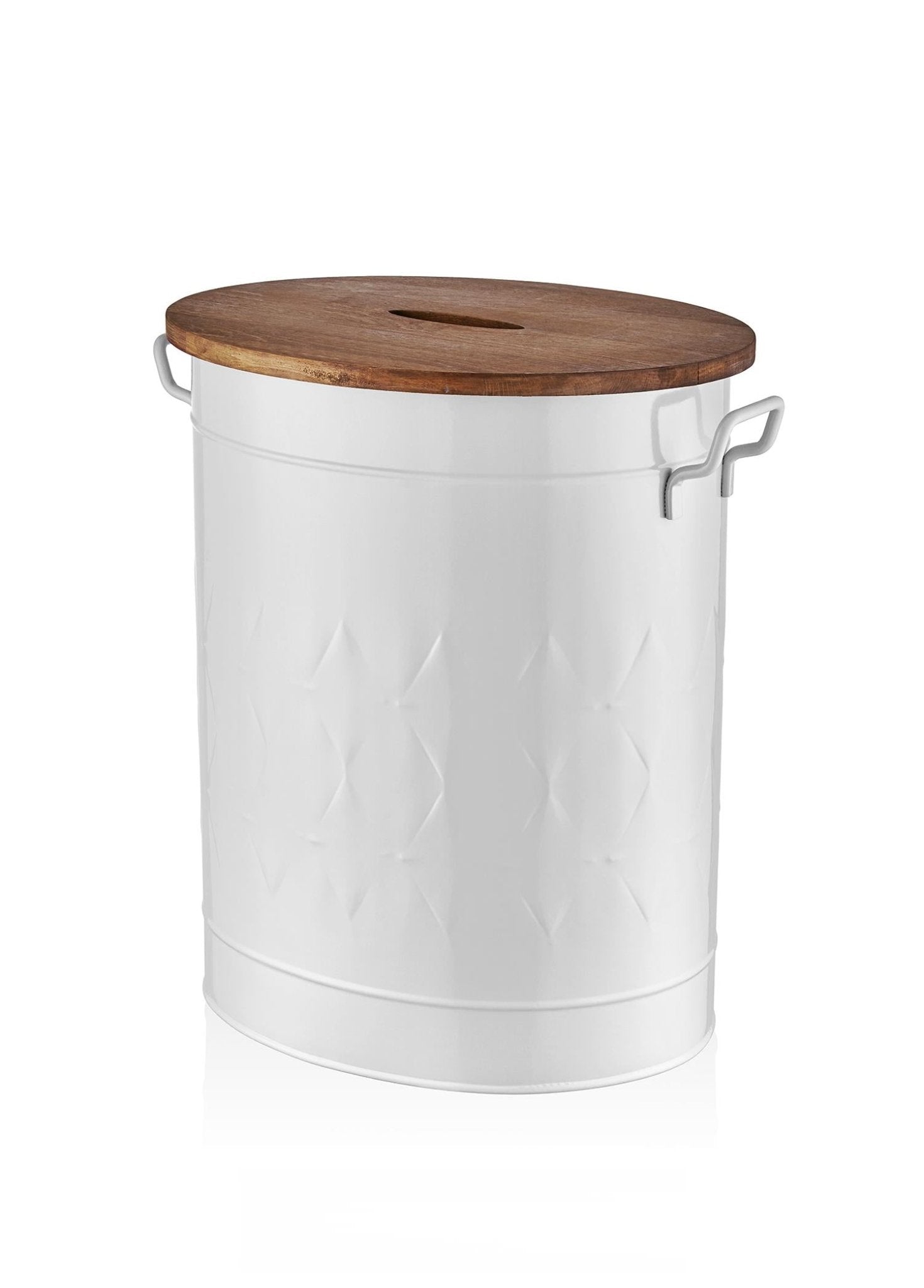 Prism Laundry Basket White 54x43x35 cm - Exporgin | Türkiye Comes to You