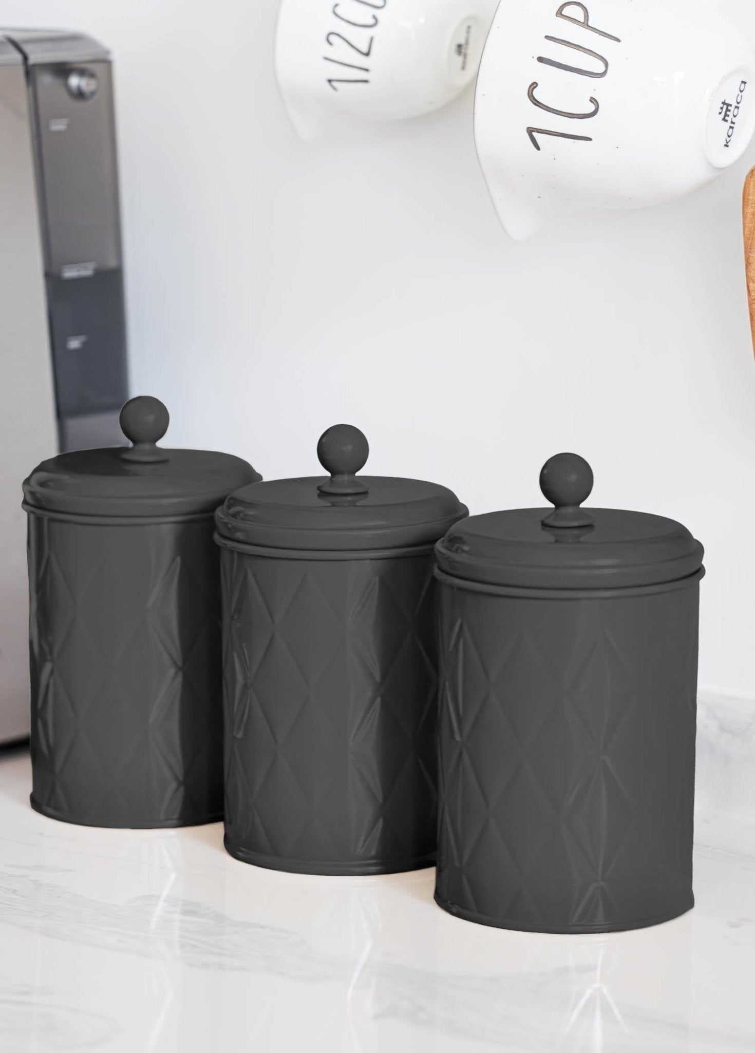 Prism Tea Sugar Coffee Jar Black 1 Lt - Exporgin - Global Shopping Site