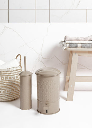 Prism Trash Can Bathroom Caramel 5 Lt - Exporgin - Global Shopping Site