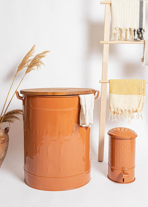 Prism Trash Can Bathroom Terracotta 5 Lt - Exporgin - Global Shopping Site