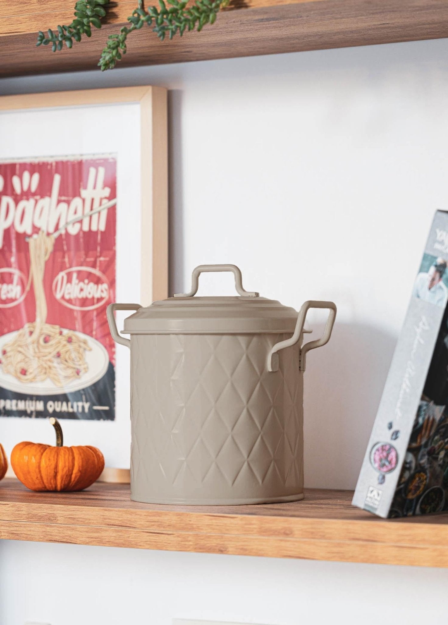 Prism Trash Can Counter Caramel 4 Lt - Exporgin - Global Shopping Site