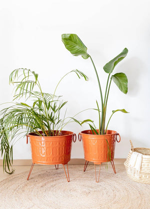 Prism Vase & Flowerpot Terracotta 43x45 cm - Exporgin - Global Shopping Site