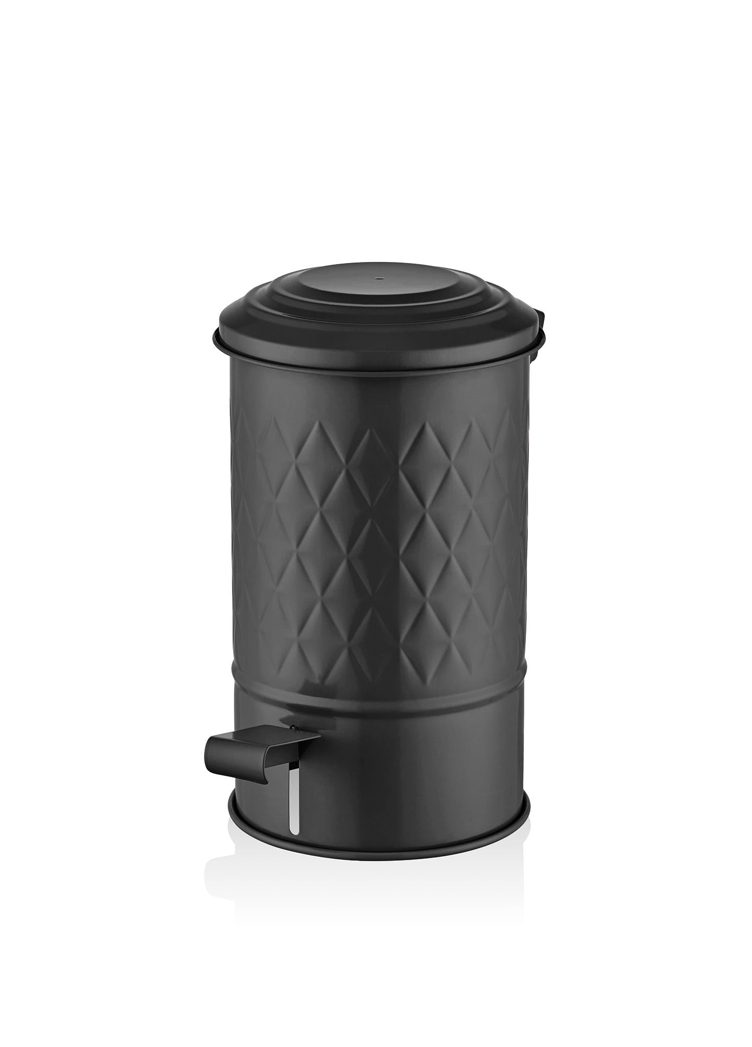 Prism Trash Can Bathroom Black 5 Lt