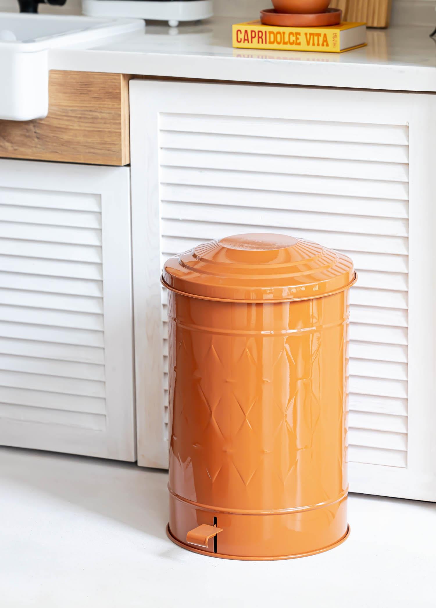 Prism Trash Can Kitchen Terracotta 37 Lt