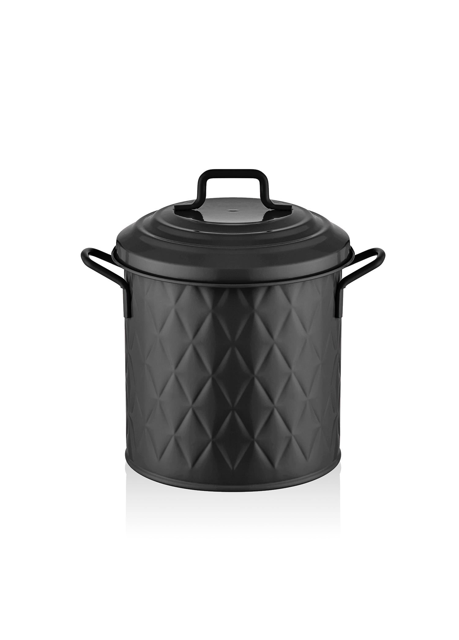 Prism Trash Can Countertop Black 4 Lt