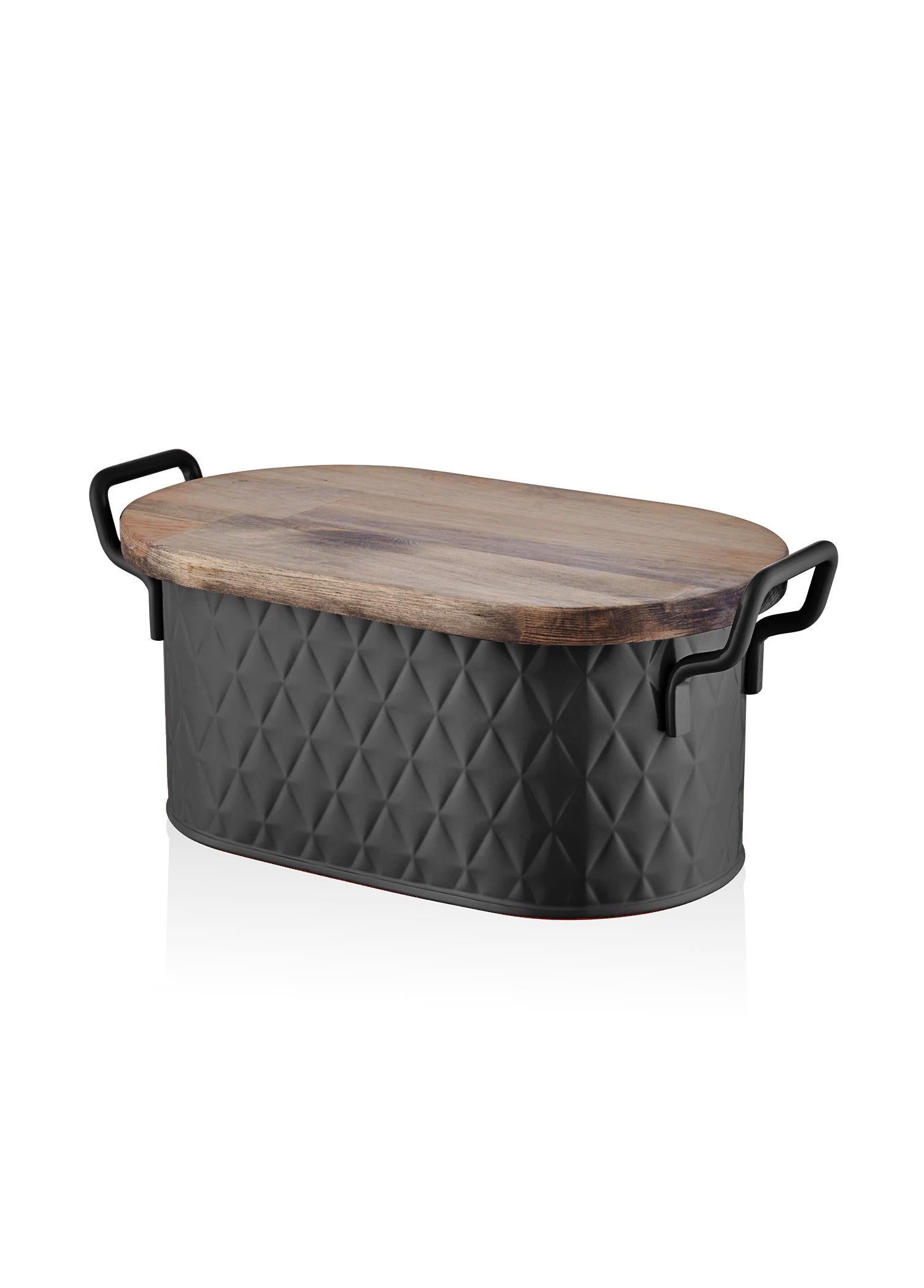 Prism Bread Storage Box Black 40x22x18 cm