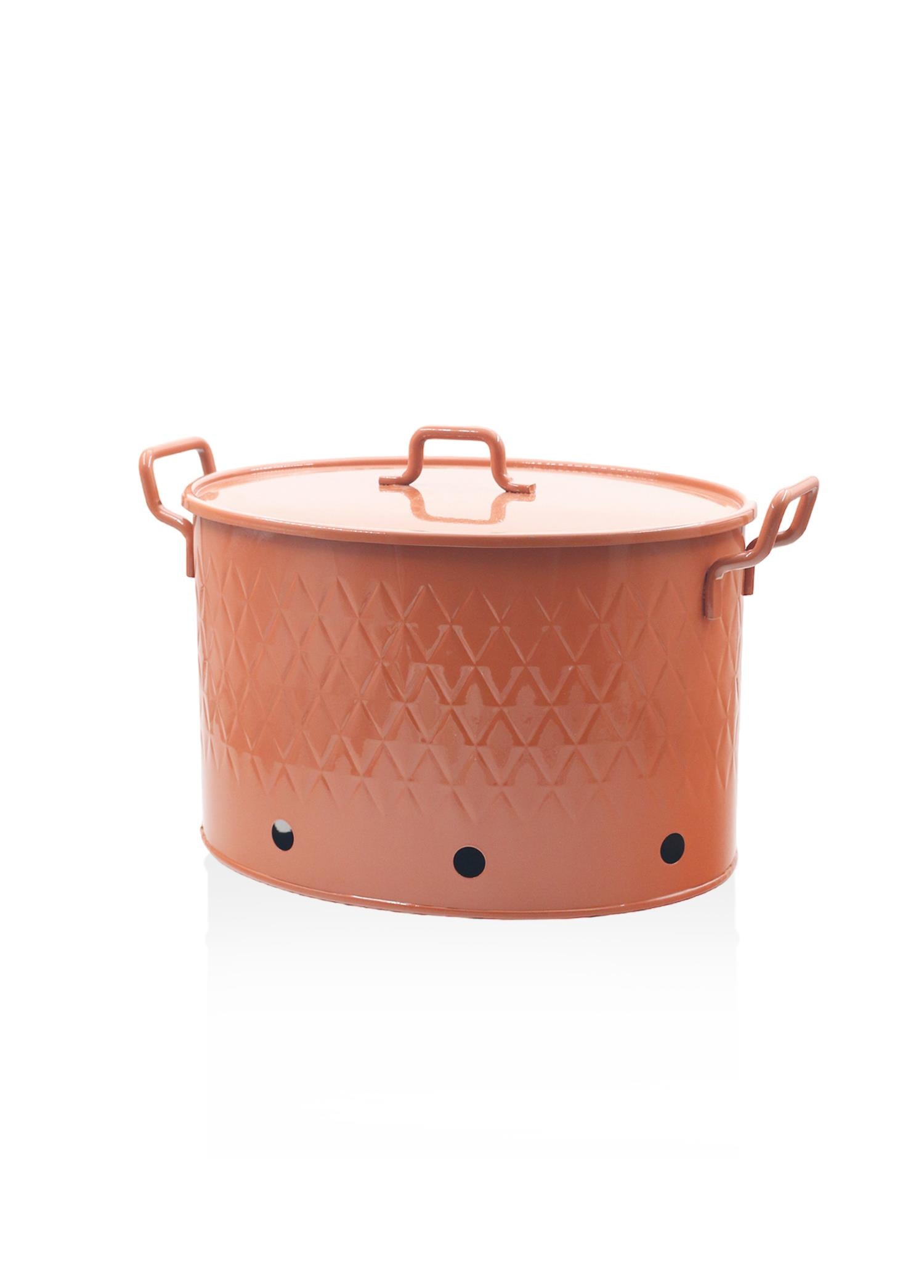 Prism Potato & Onion Container 2 Chambers Terracotta