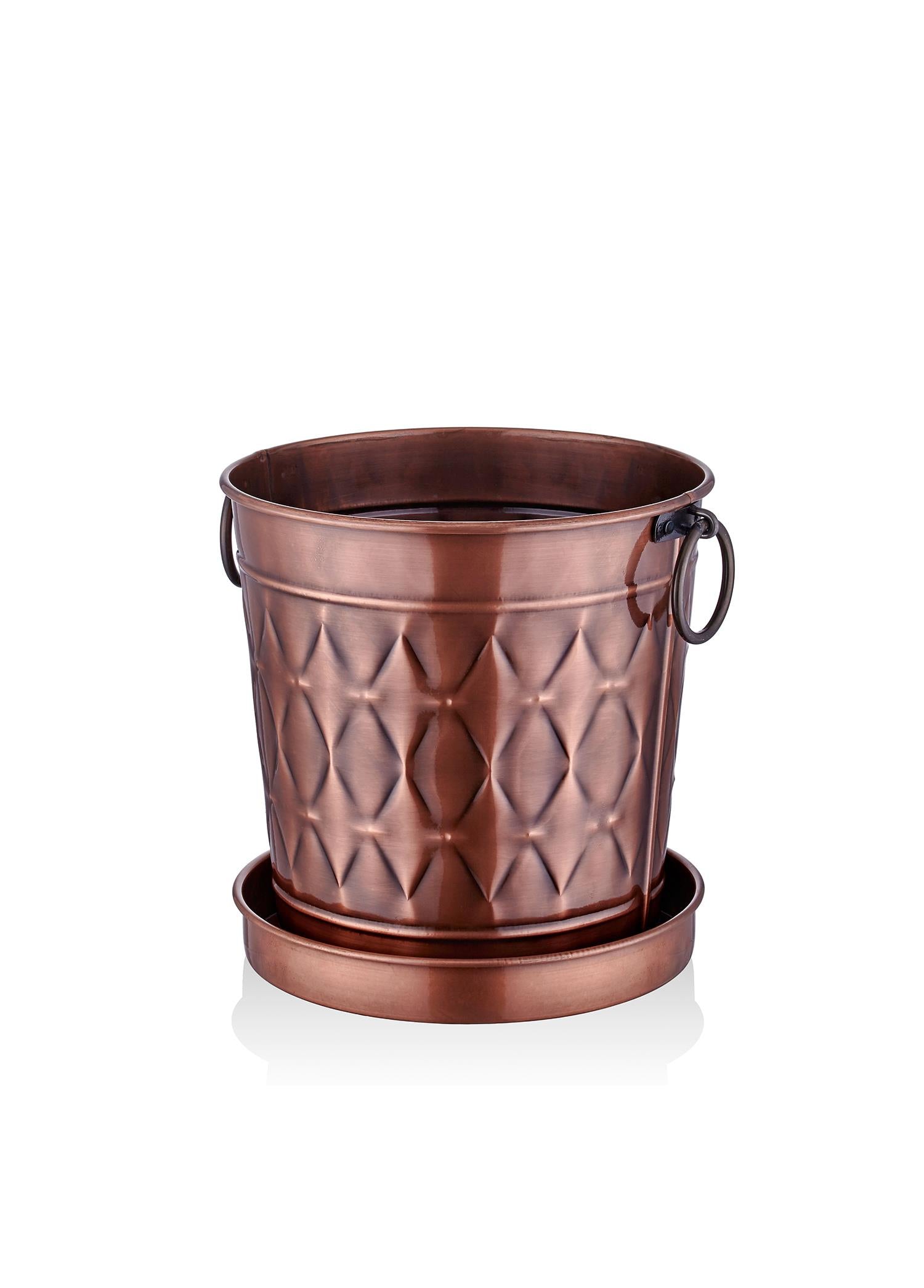 Prism Pot Copper Coating 33x25x33 cm