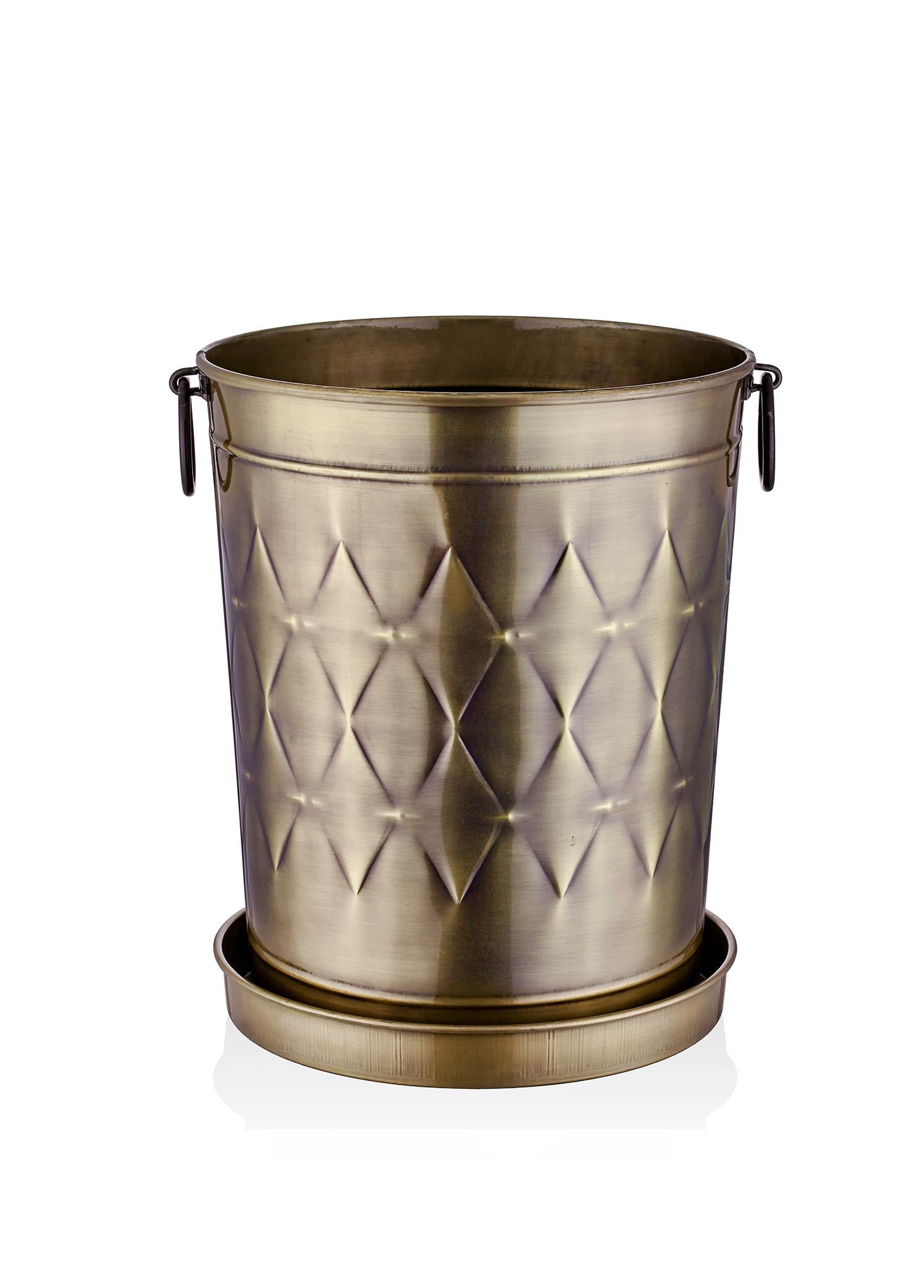 Prism Flowerpot Gold Plated 37x31x46 cm