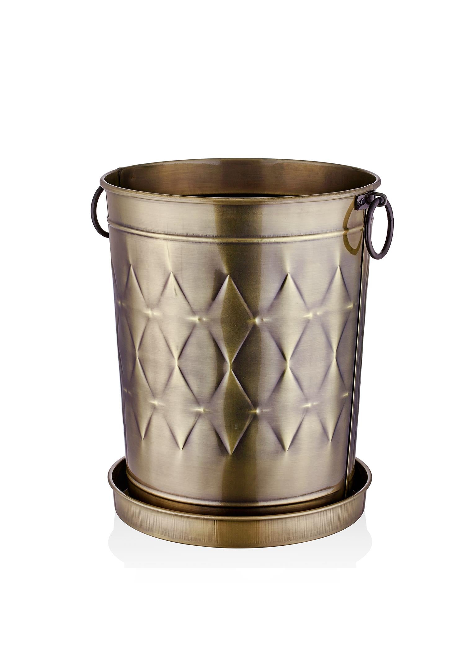 Prism Flowerpot Gold Plated 37x31x46 cm