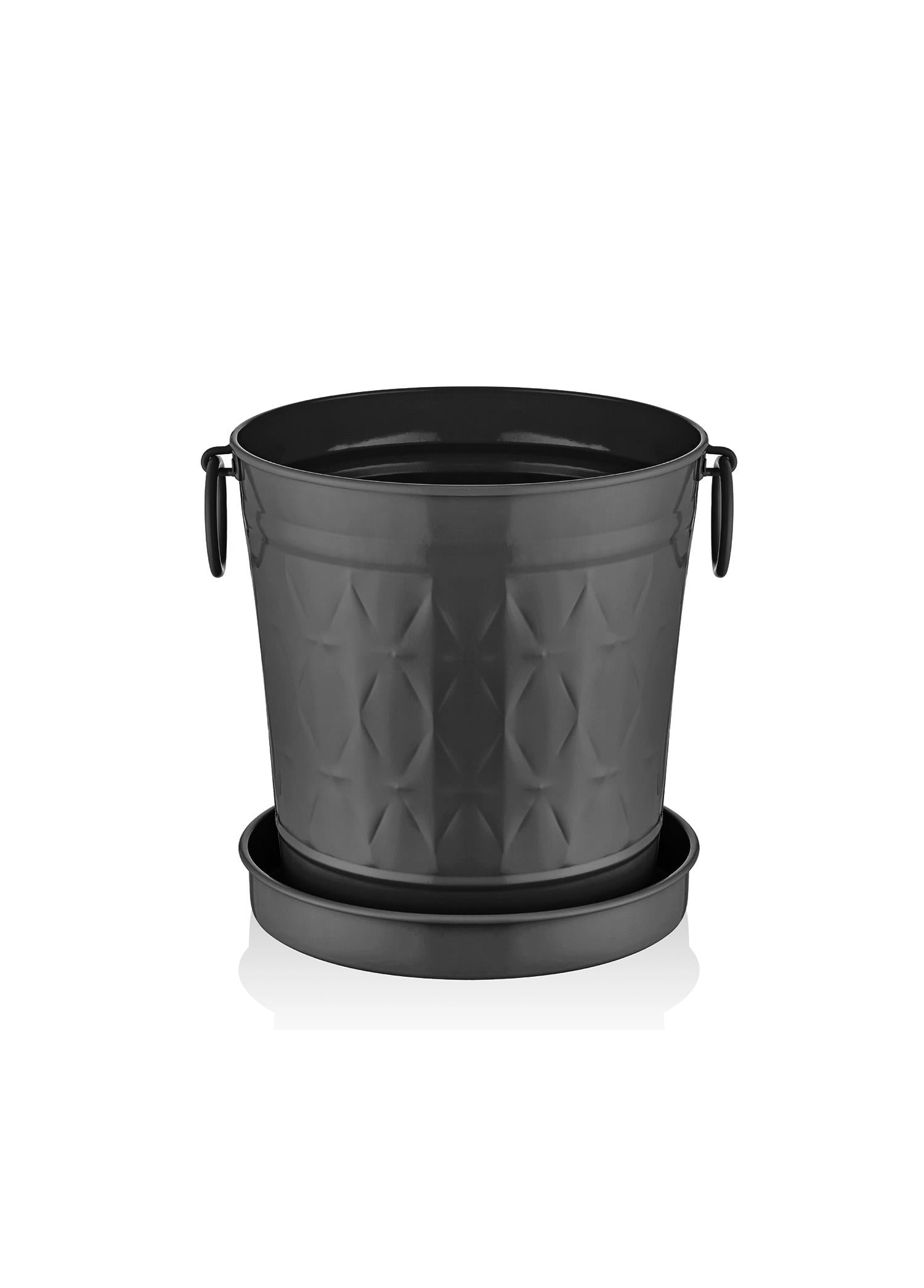 Prism Flowerpot Black 33x25x33 cm