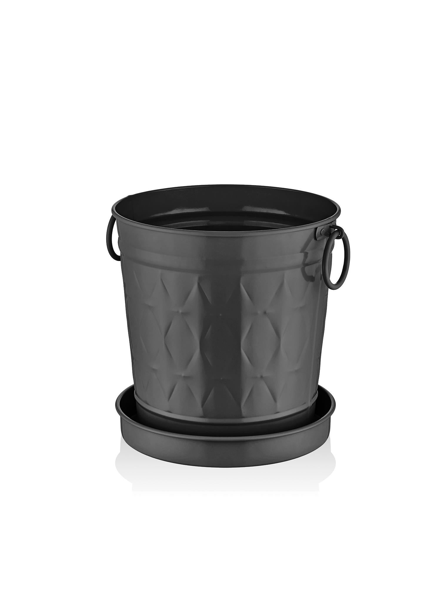 Prism Flowerpot Black 33x25x33 cm