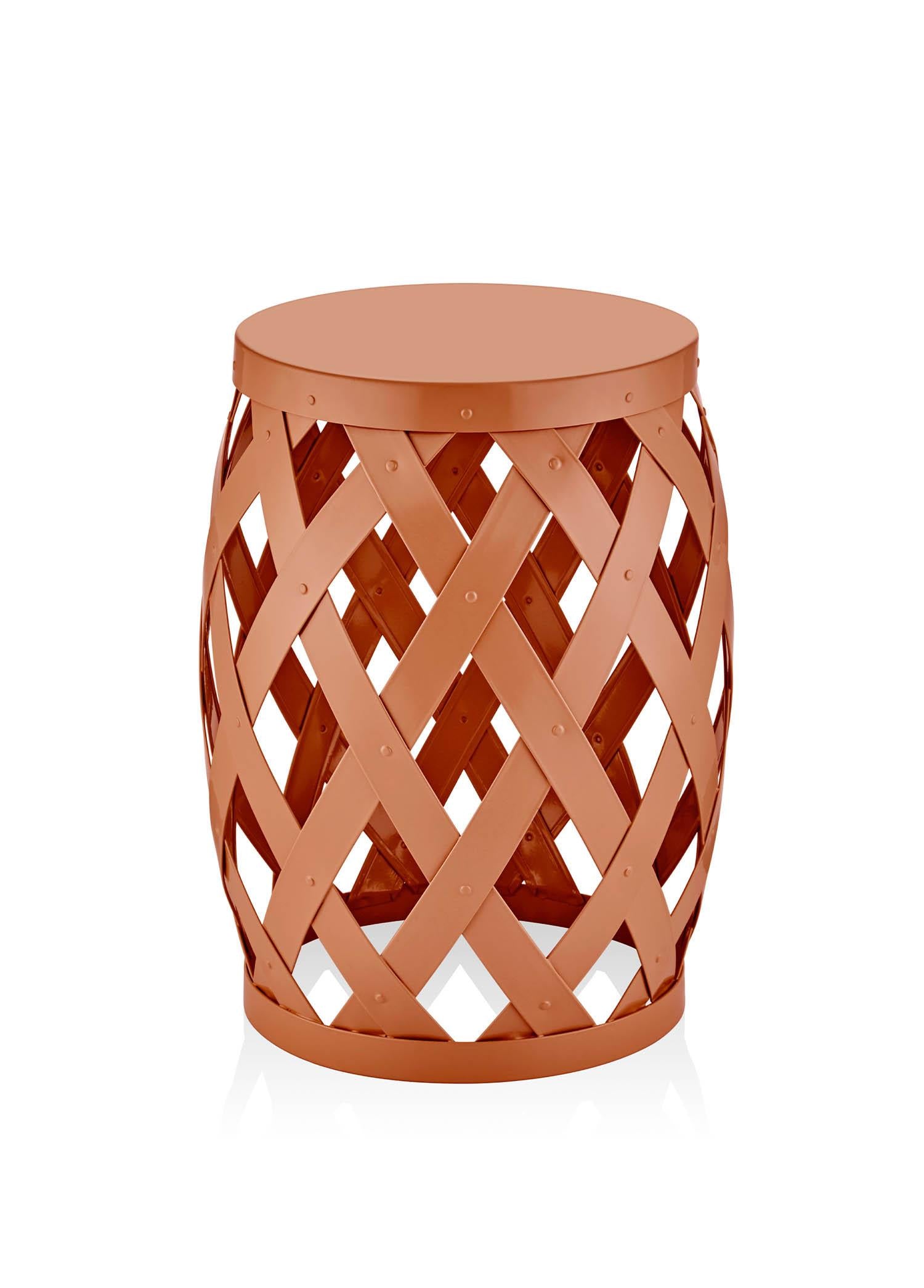 Prism Stool & Side Table Terracotta 50x35 cm