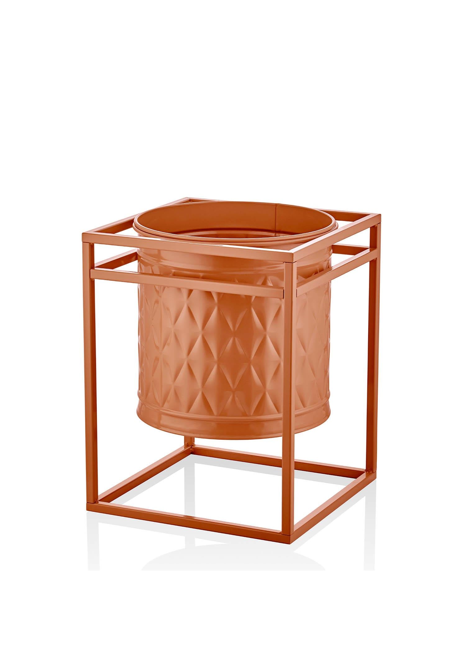 Prism Vase & Flowerpot Terracotta 45x35x35 cm