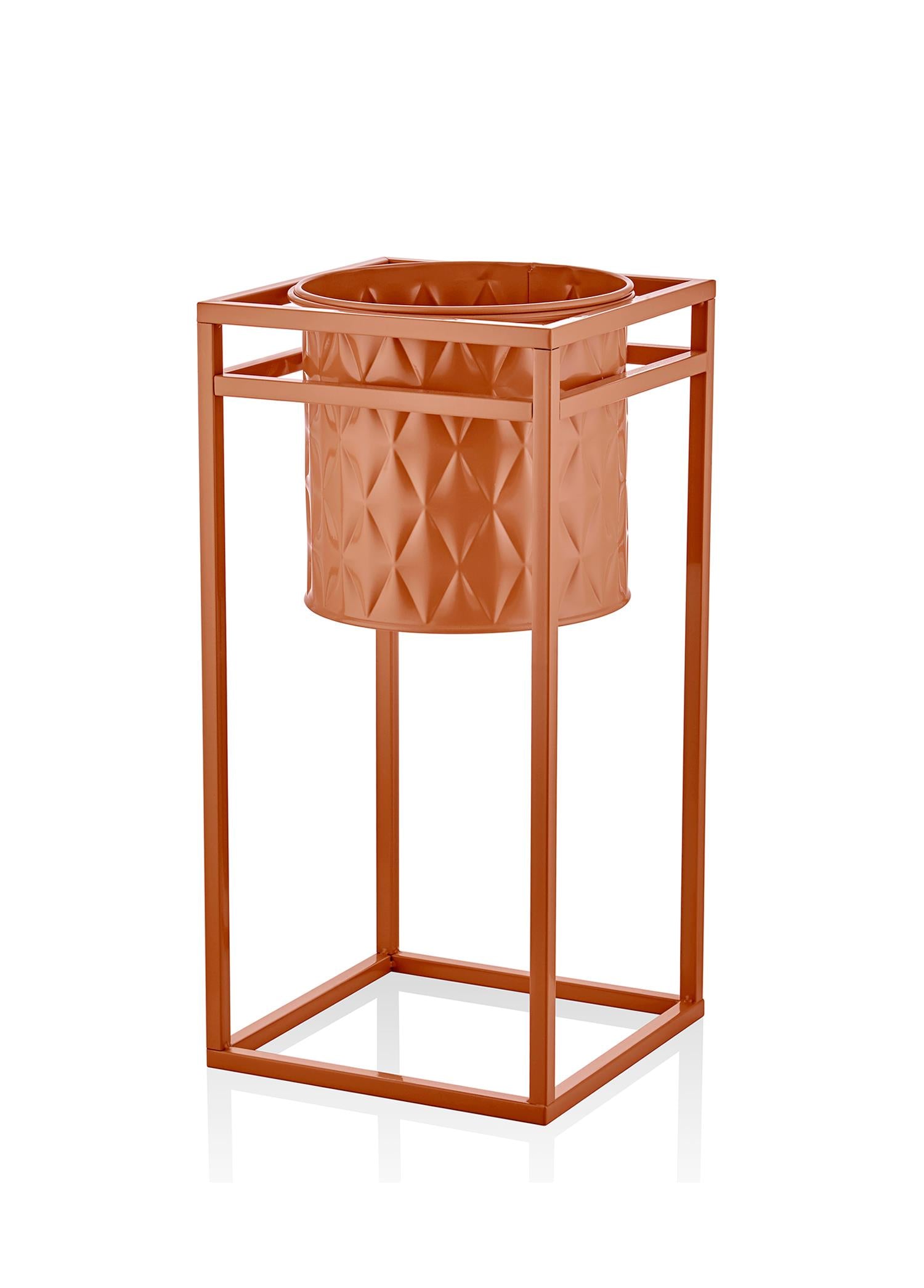 Prism Vase & Flowerpot Terracotta 60x30x30 cm