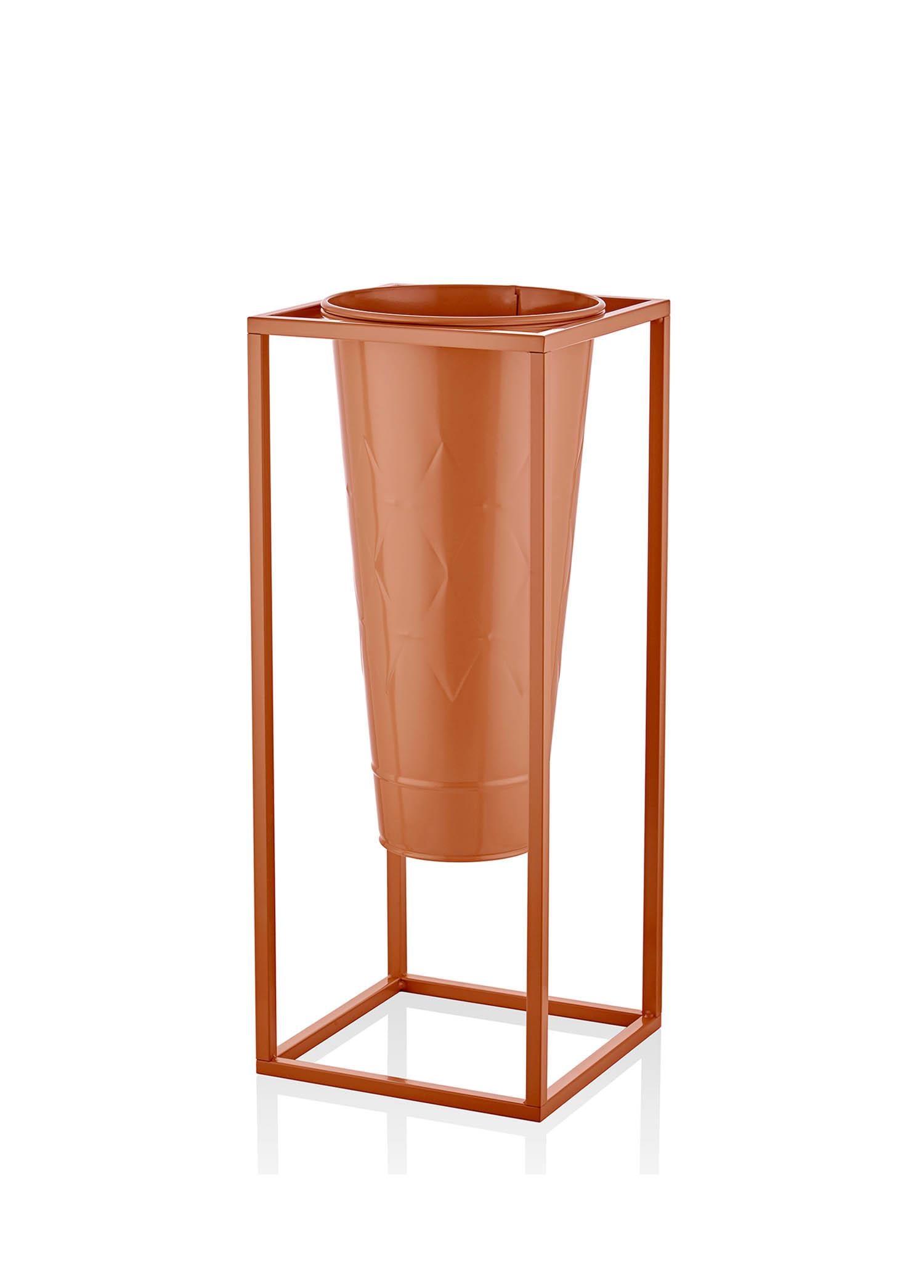 Prism Vase & Flowerpot Terracotta 70x30x30 cm