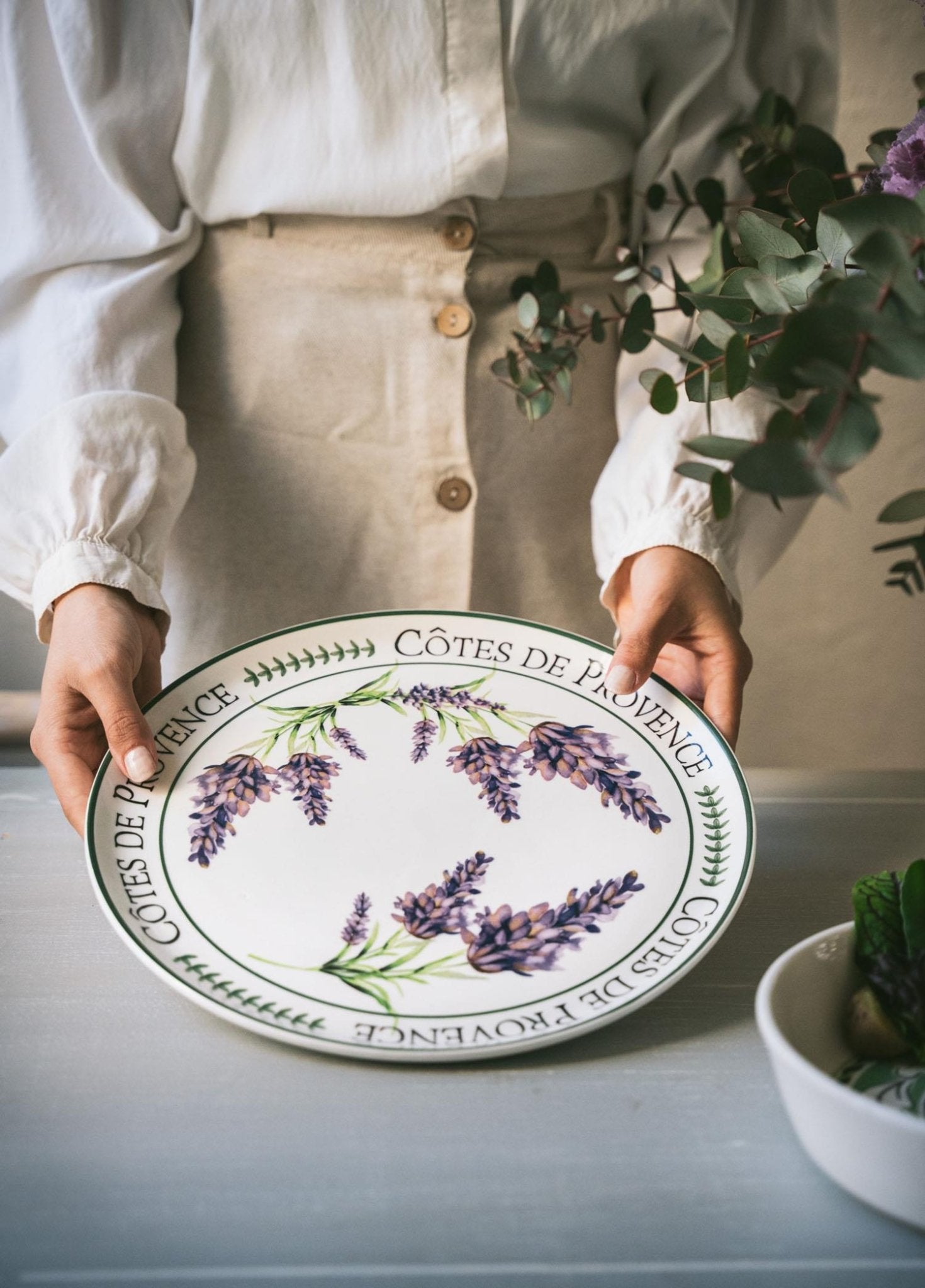 Provence Lavender Serving Plate 30 Cm PRC0005 - Exporgin - Global Shopping Site