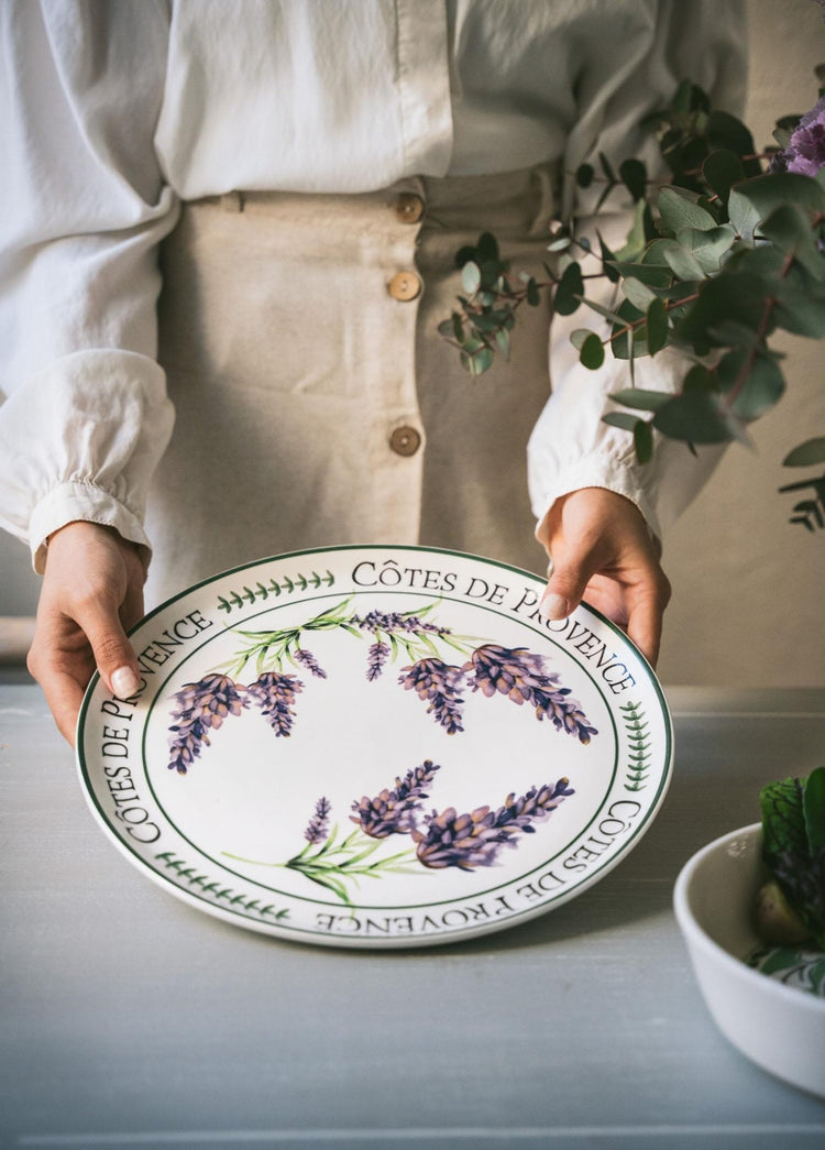 Provence Lavender Serving Plate 30 Cm PRC0005 - Exporgin - Global Shopping Site