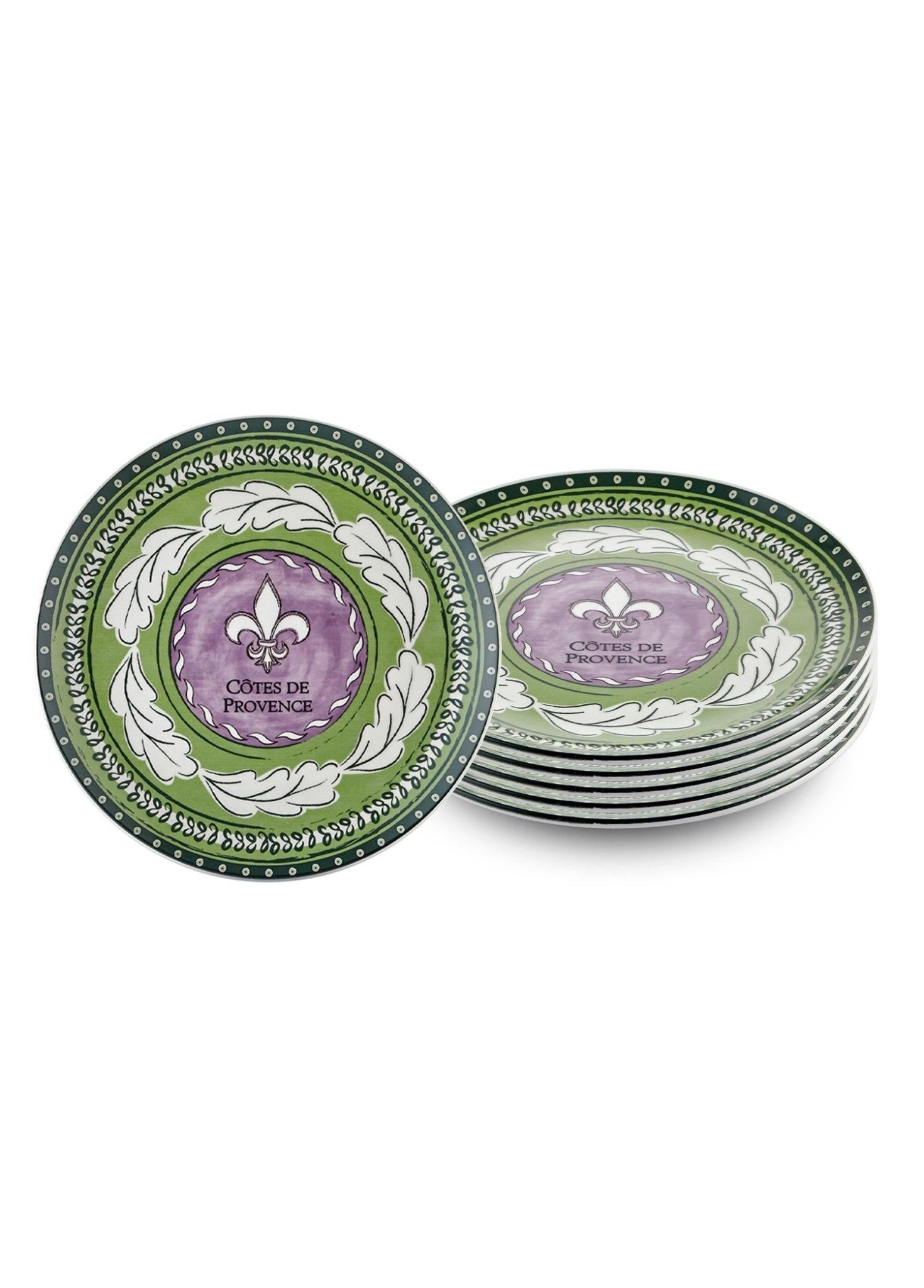 Provence Lavender Serving Plate Set of 6 26 cm PRC03 - Exporgin - Global Shopping Site