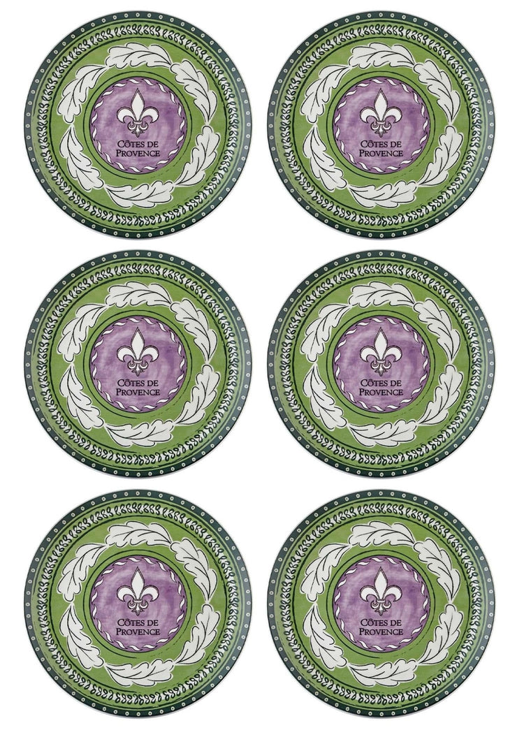 Provence-Lavendel-Servierteller-Set, 6 Stück, 26 cm, PRC03 – Exporgin – Global Shopping Site
