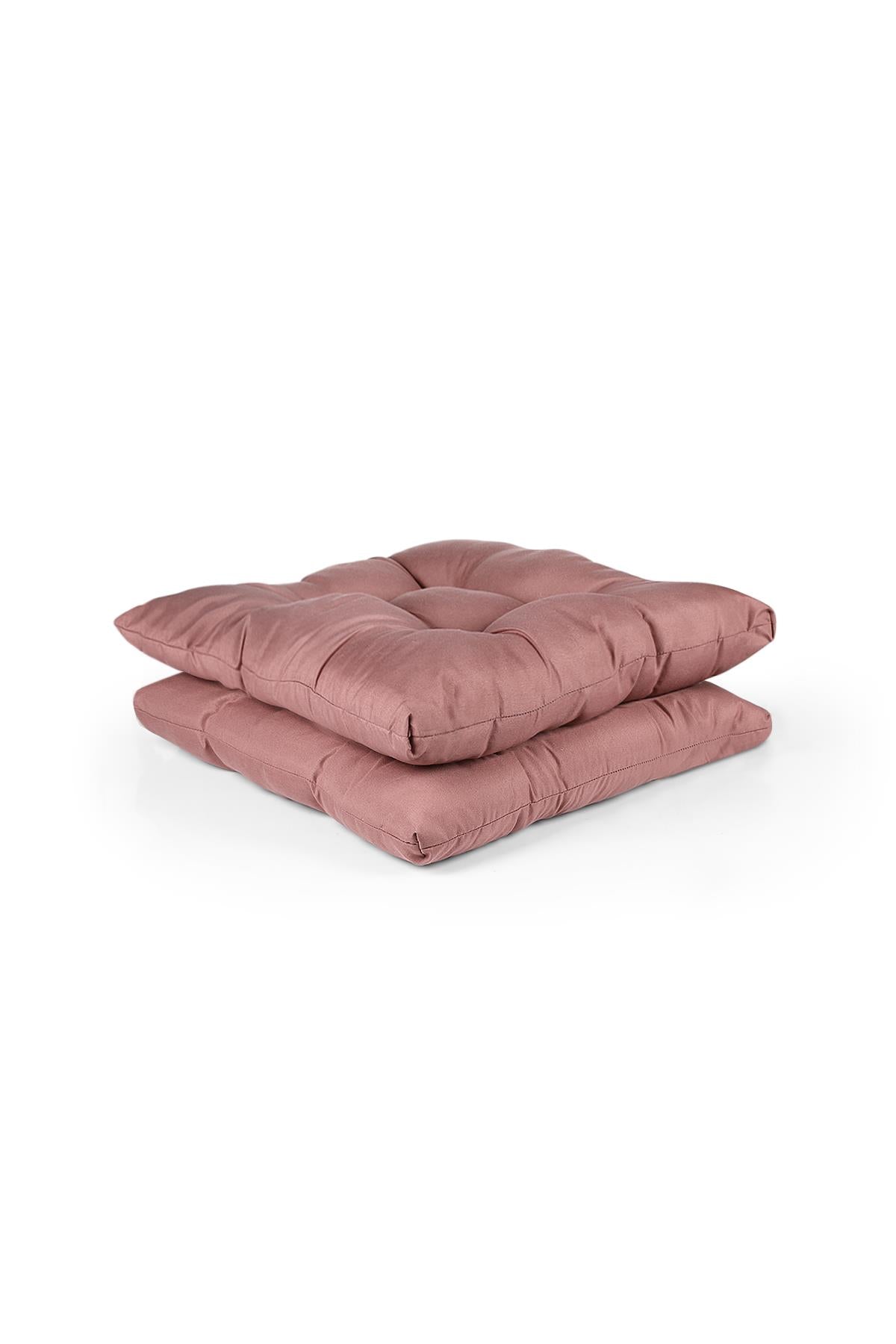 2 Puff Soft Chair Cushion 4 Quilted 42x42 cm Pink