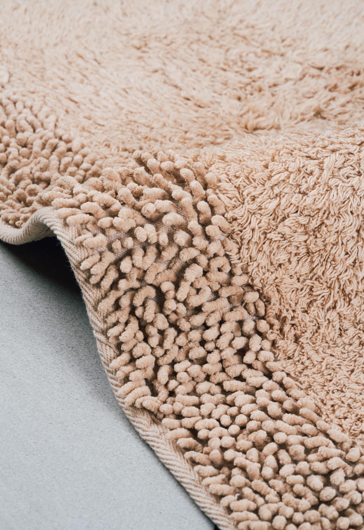 Radiant Natural Cotton 2-Piece Bath Mat Set 60x100+50x60 cm - Beige