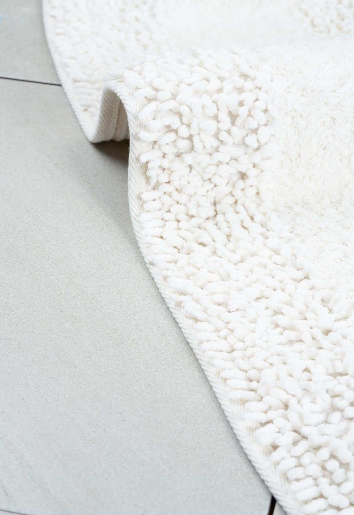 Radiant Natural Cotton 2-Piece Bath Mat Set 60x100+50x60 cm - White