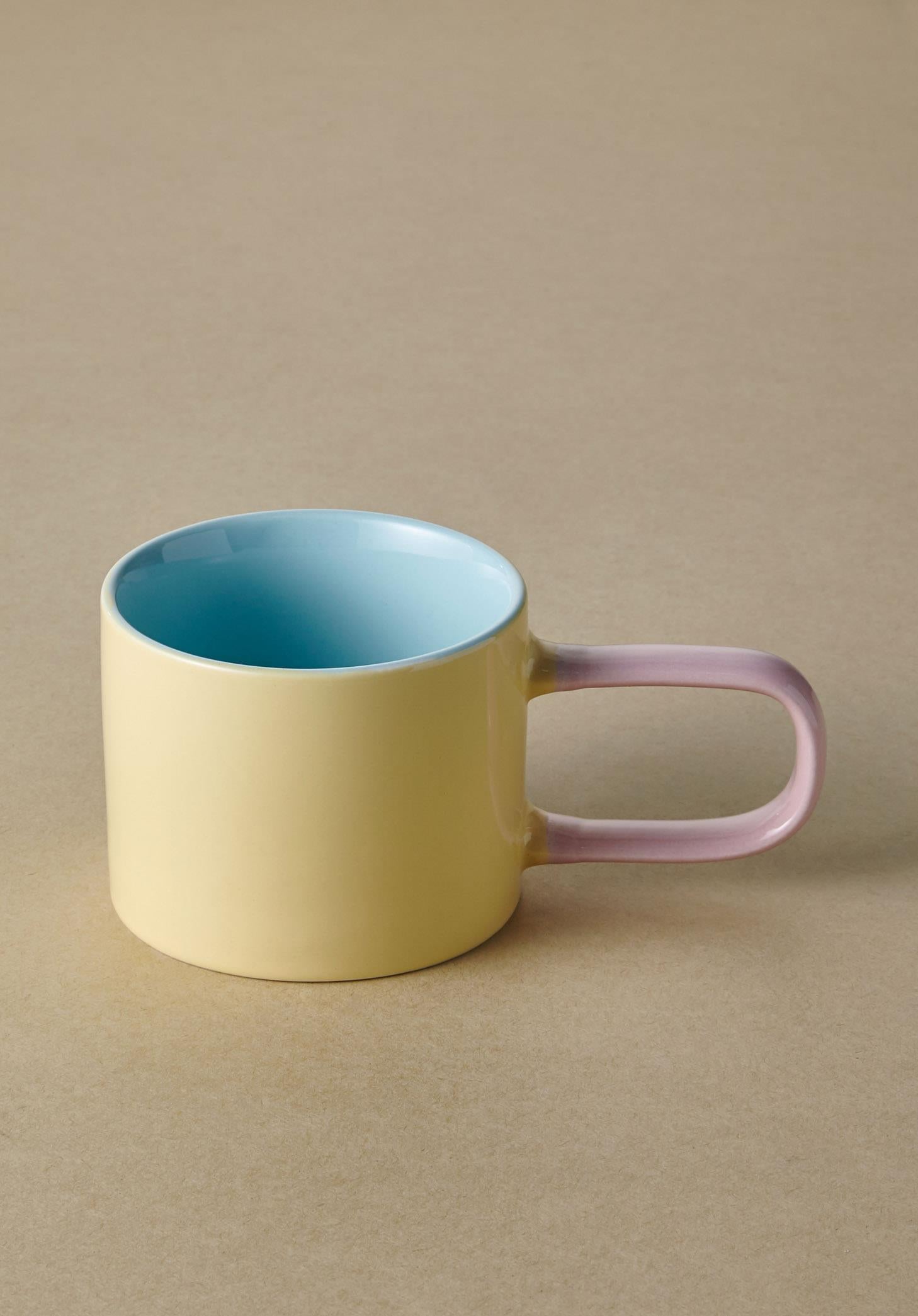 Rainbow Porcelain Mug Yellow 270 ml