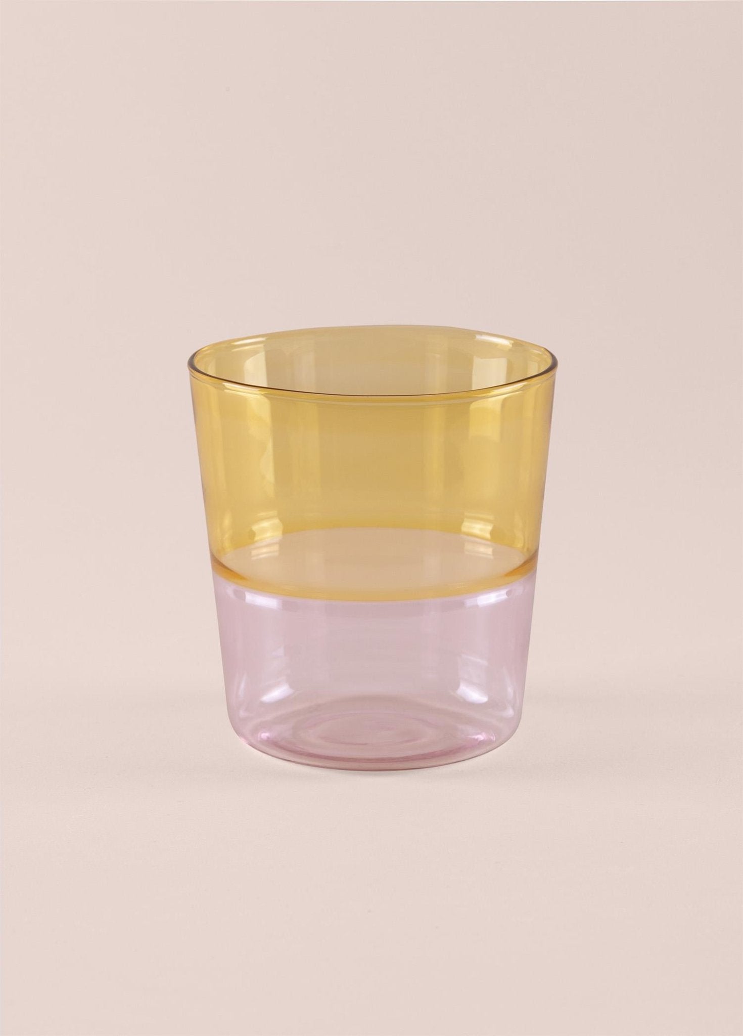 Rainbow – Water Glass Yellow – Borosilicate & Heat - Resistant – 320ml (8x8x9 cm) - Exporgin - Global Shopping Site