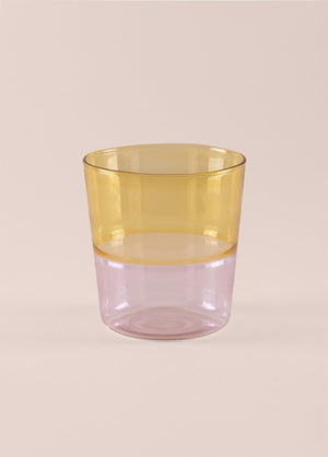 Rainbow – Water Glass Yellow – Borosilicate & Heat - Resistant – 320ml (8x8x9 cm) - Exporgin - Global Shopping Site