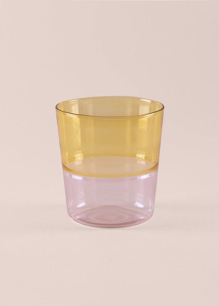 Rainbow – Water Glass Yellow – Borosilicate & Heat - Resistant – 320ml (8x8x9 cm) - Exporgin - Global Shopping Site