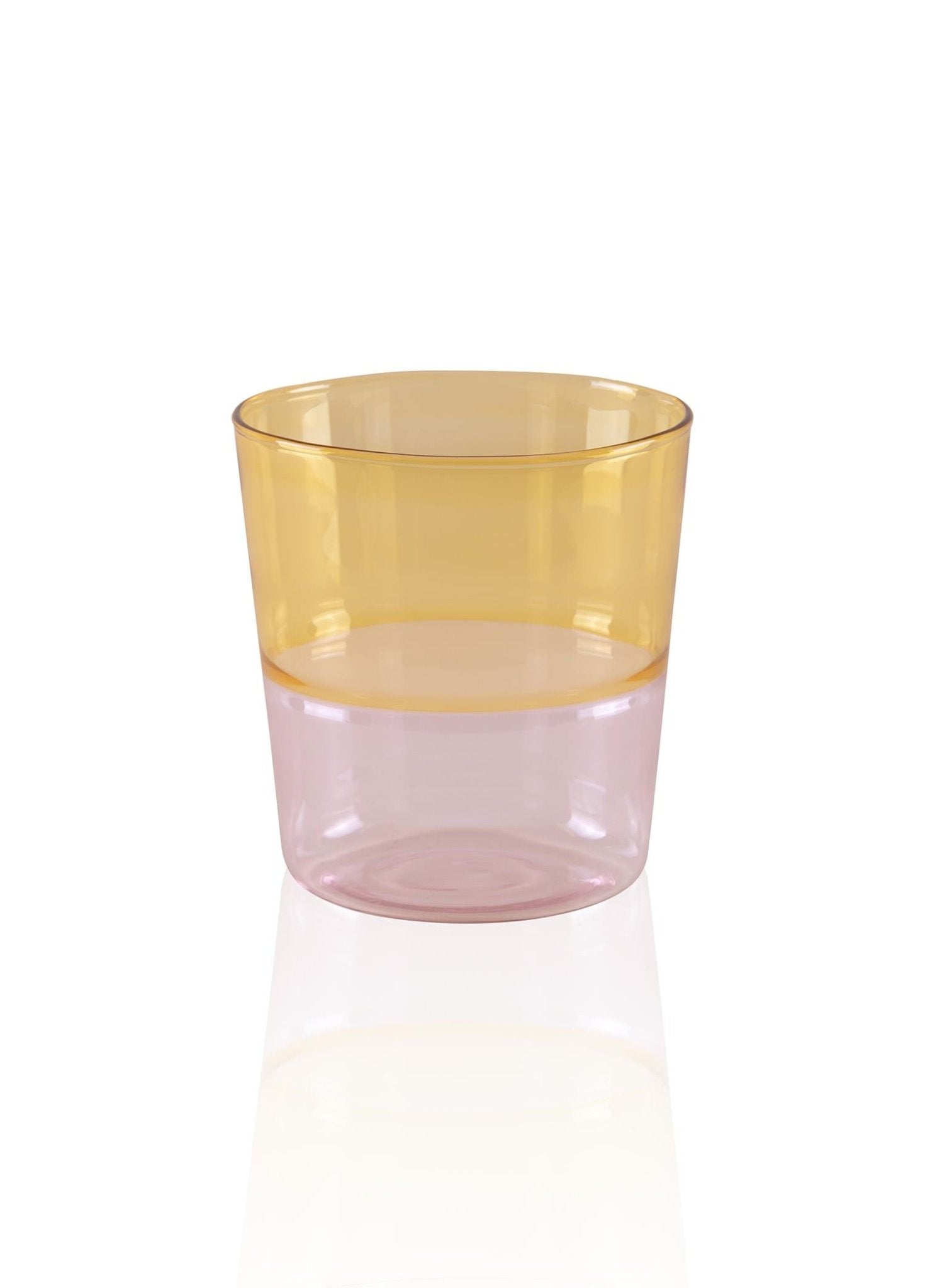 Rainbow – Water Glass Yellow – Borosilicate & Heat - Resistant – 320ml (8x8x9 cm) - Exporgin - Global Shopping Site