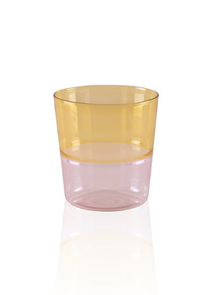 Rainbow – Water Glass Yellow – Borosilicate & Heat - Resistant – 320ml (8x8x9 cm) - Exporgin - Global Shopping Site
