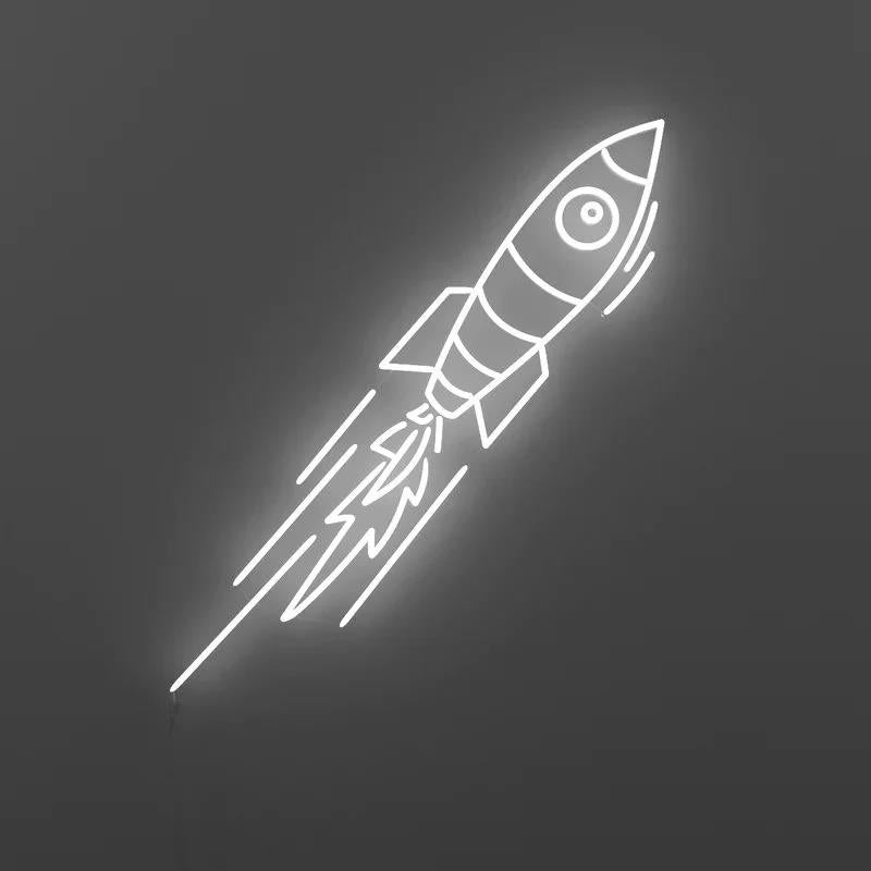 Missile Rocket Missile Neon Sign Lettering Neon Lighting e Night Light