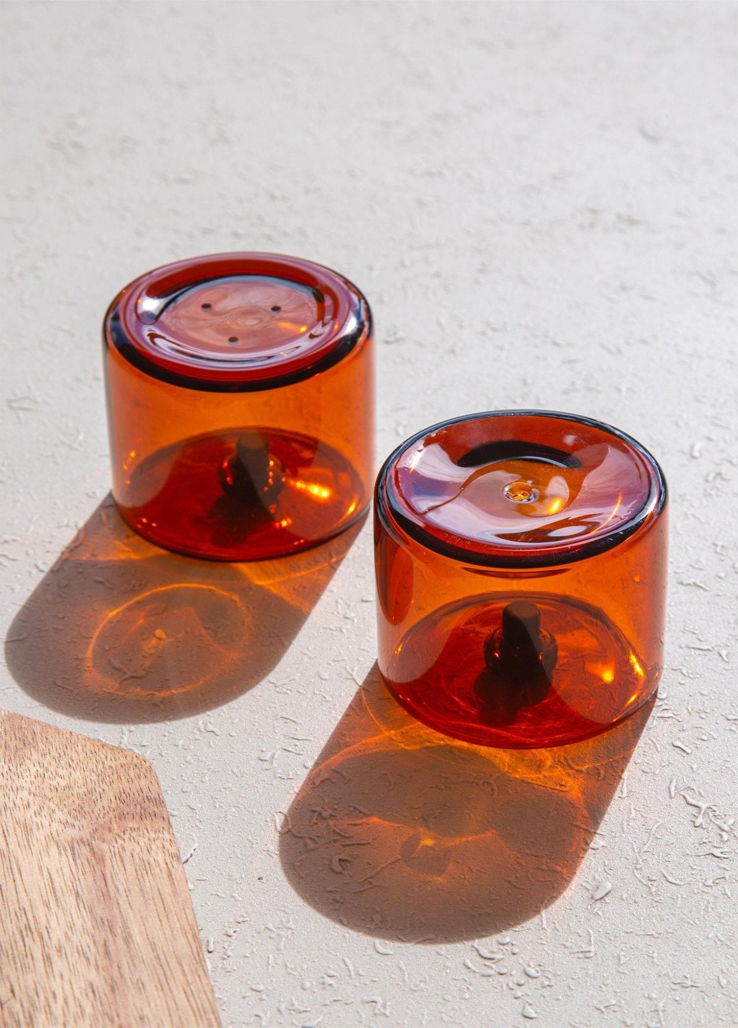 Round Salt and Pepper Shaker Set of 2 Amber 6x5 cm - Exporgin | Türkiye Comes to You