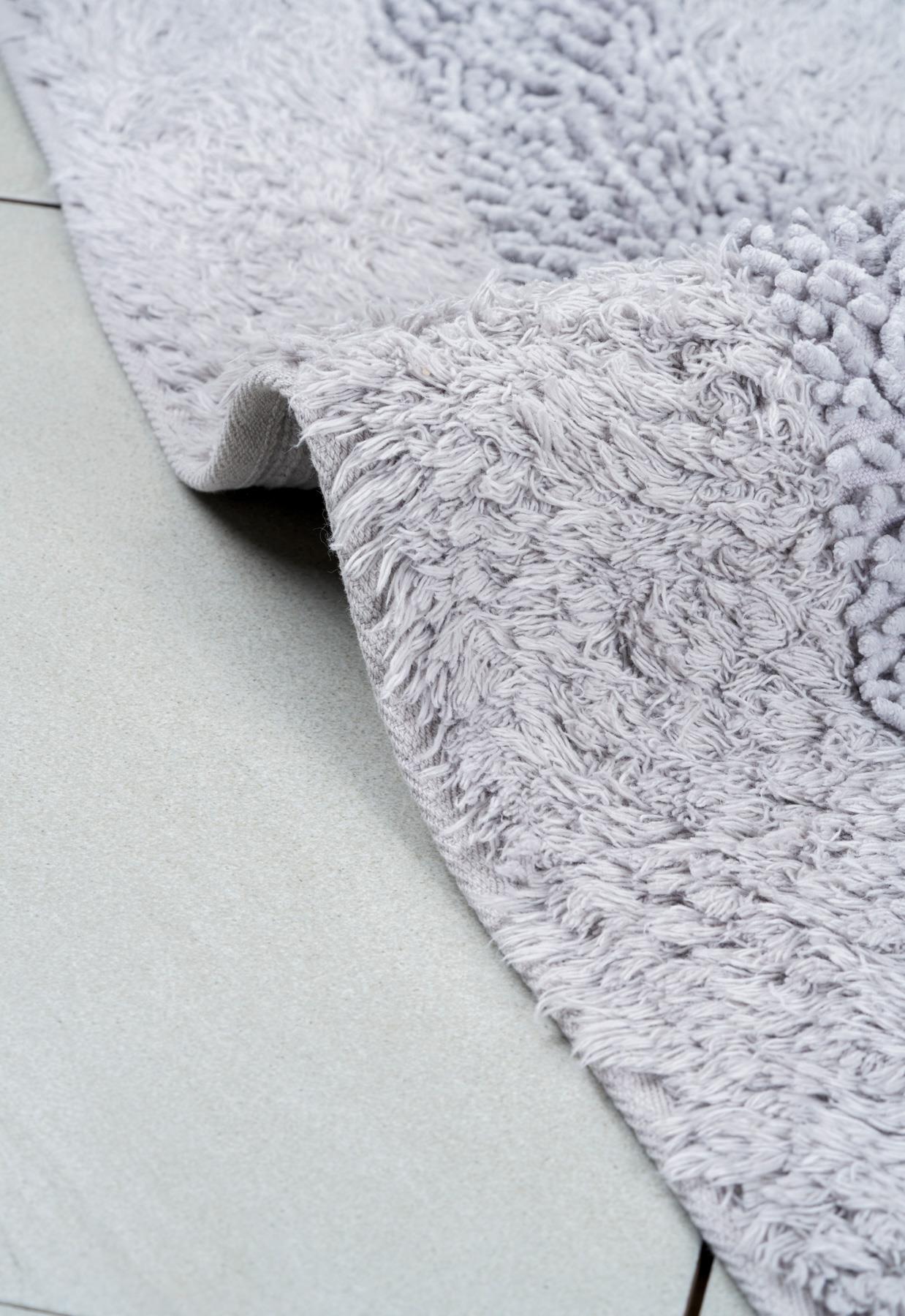 Salmon Natural Cotton 2-Piece Bath Mat Set 60x100+50x60 cm - Grey