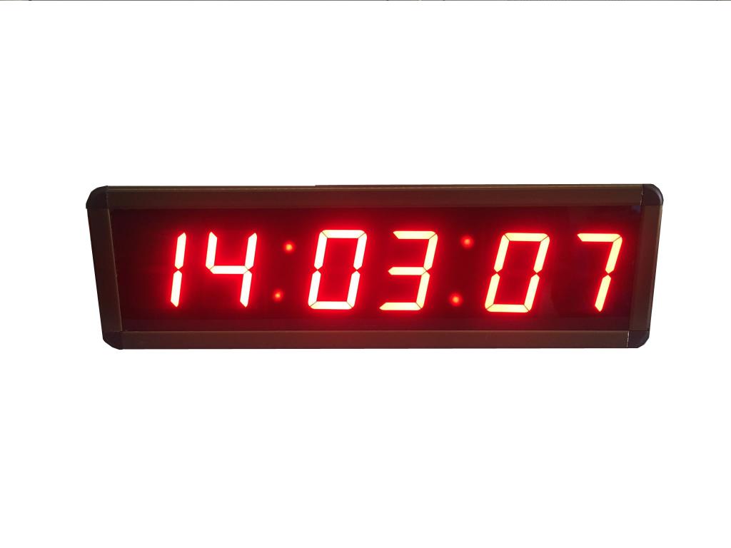 Digital Wall Clock with Seconds (Case Dimensions: 12x35 cm - Red)