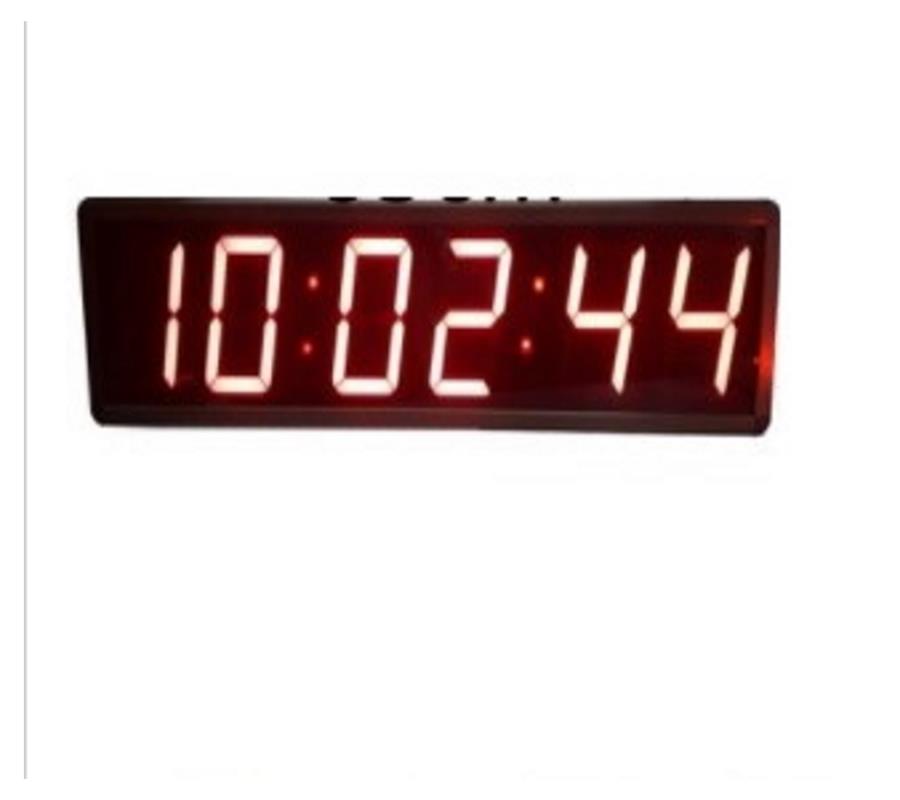 Digital Wall Clock with Seconds and Degrees (Thermometer) (Case Dimensions: 15x63 cm - Red)