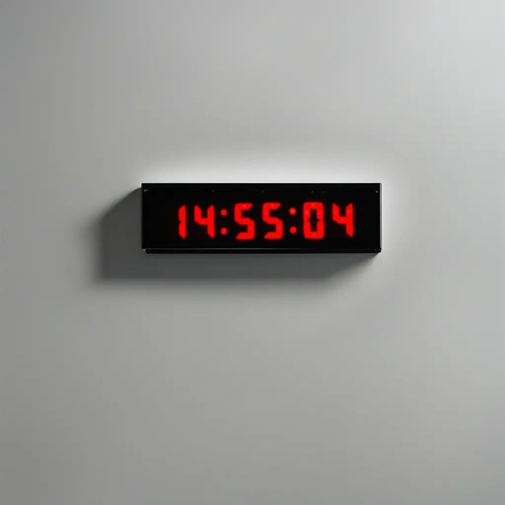 Muro LED digital y reloj de escritorio con segundos temperatura y humedad - rojo (dimensiones de casos: 7x26 cm)